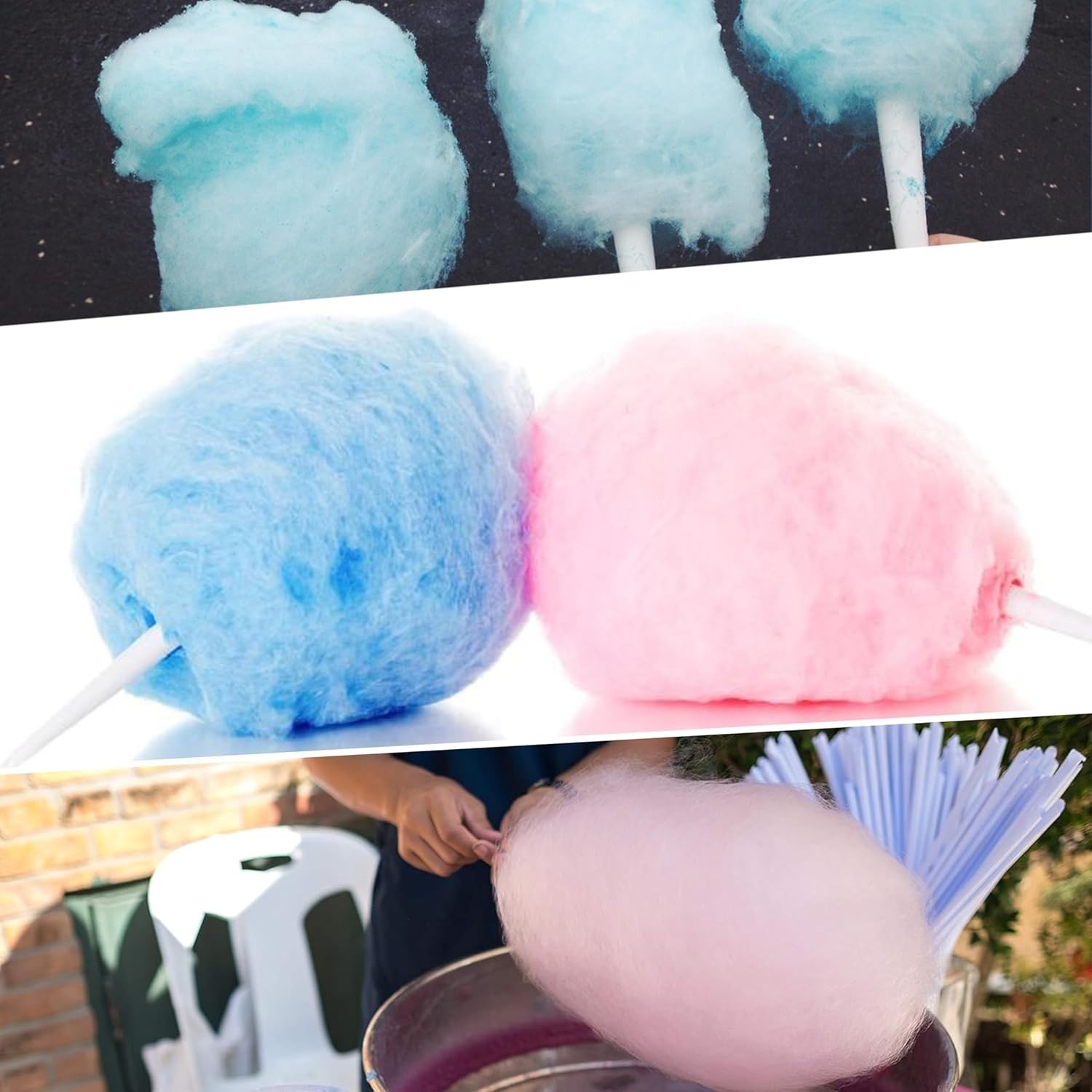 High-Quality 11 Inch Cotton Candy Cones – 100 Count for Sweet Celebrations