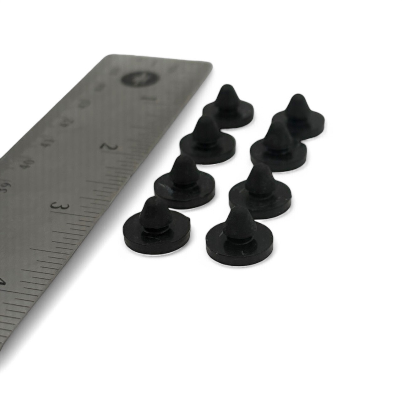 Small Rubber Push-in Ridged Stem Bumpers 1/2″ Diam – Feet – Fits 3/16″ Hole