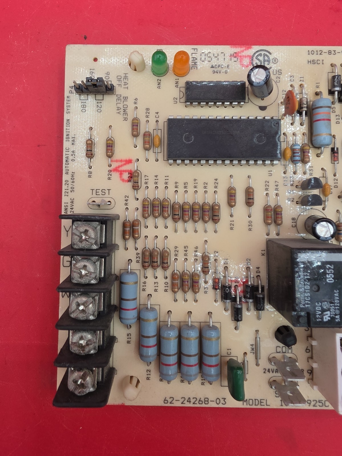 Rheem Ruud 1012-925C Furnace Control Circuit Board 62-24268-03 1012-83-9257A
