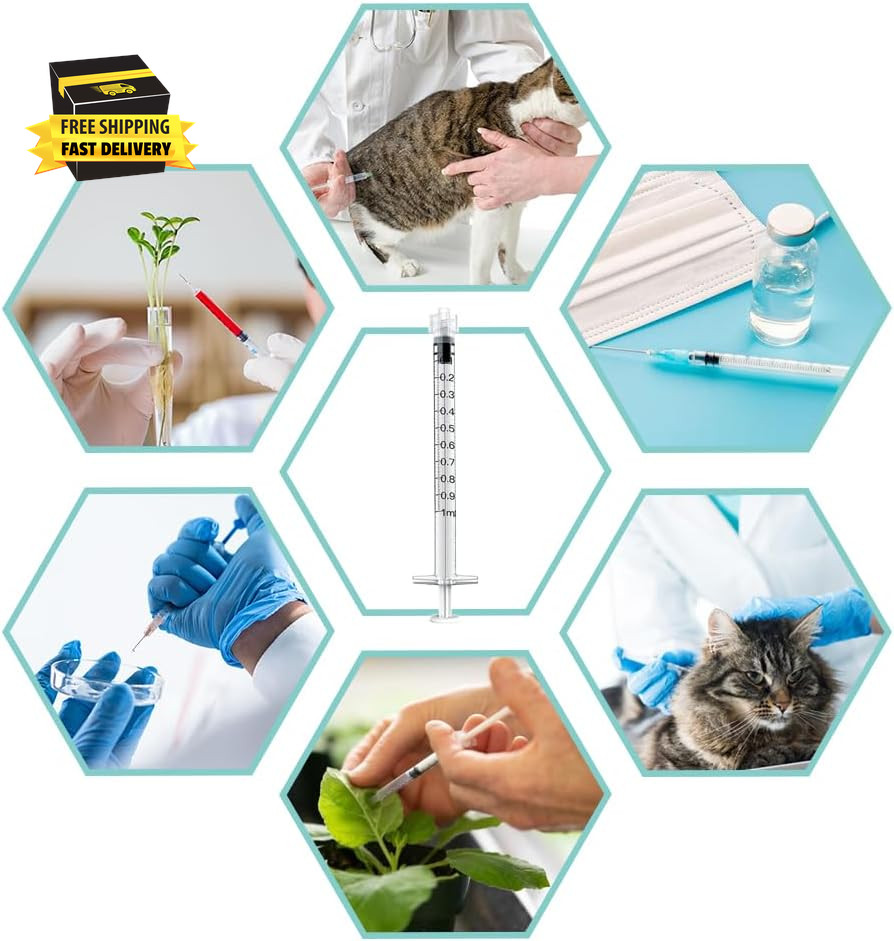 20 Pack 1Ml Luer Lock Syringes without Needle, 1 Ml Cc Disposable Syringe Indivi