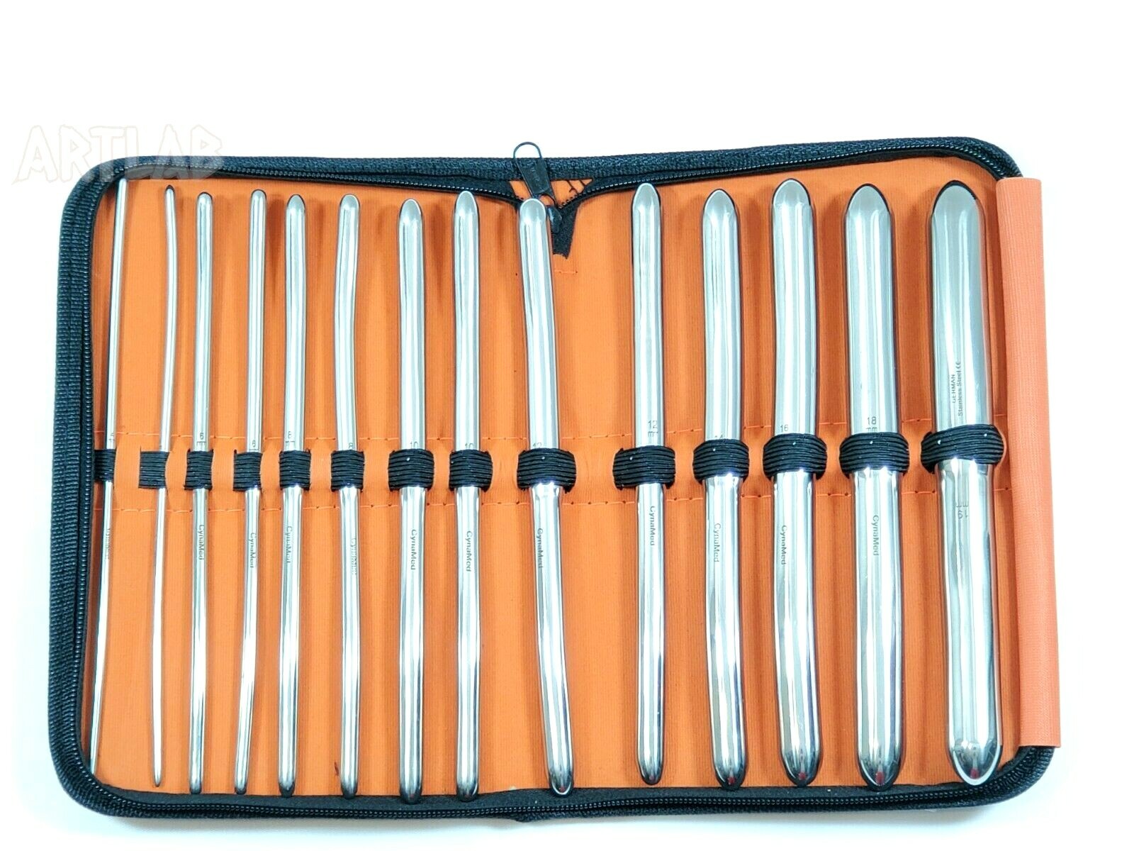 Premium set of 14 Hegar Dilator Set Uterine Urethral Diagnostic Surgical Sounds