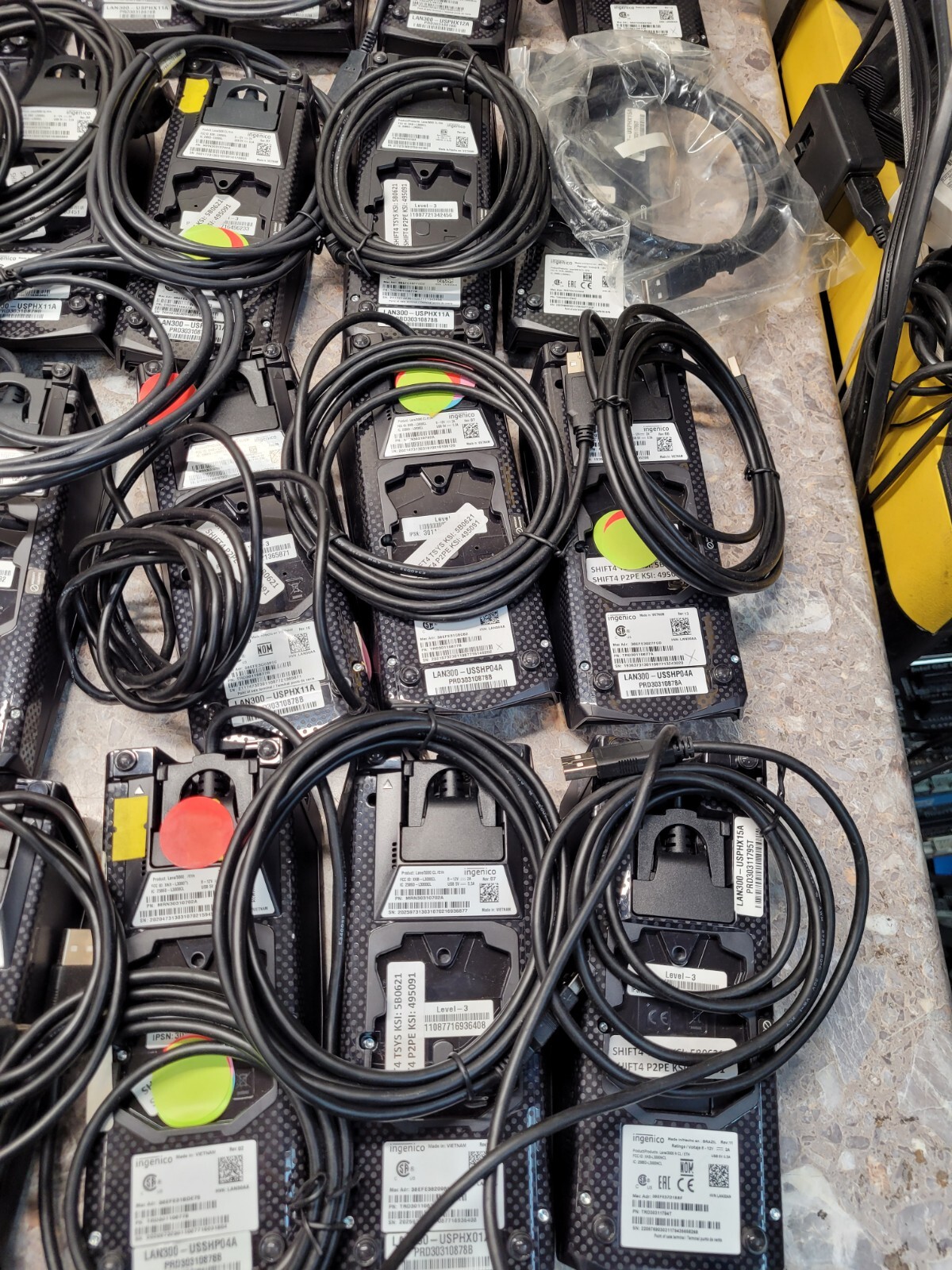 29x Ingenico Lane/3000 CL /ETH Pin-Pad Credit Card Terminals w/ USB Cords