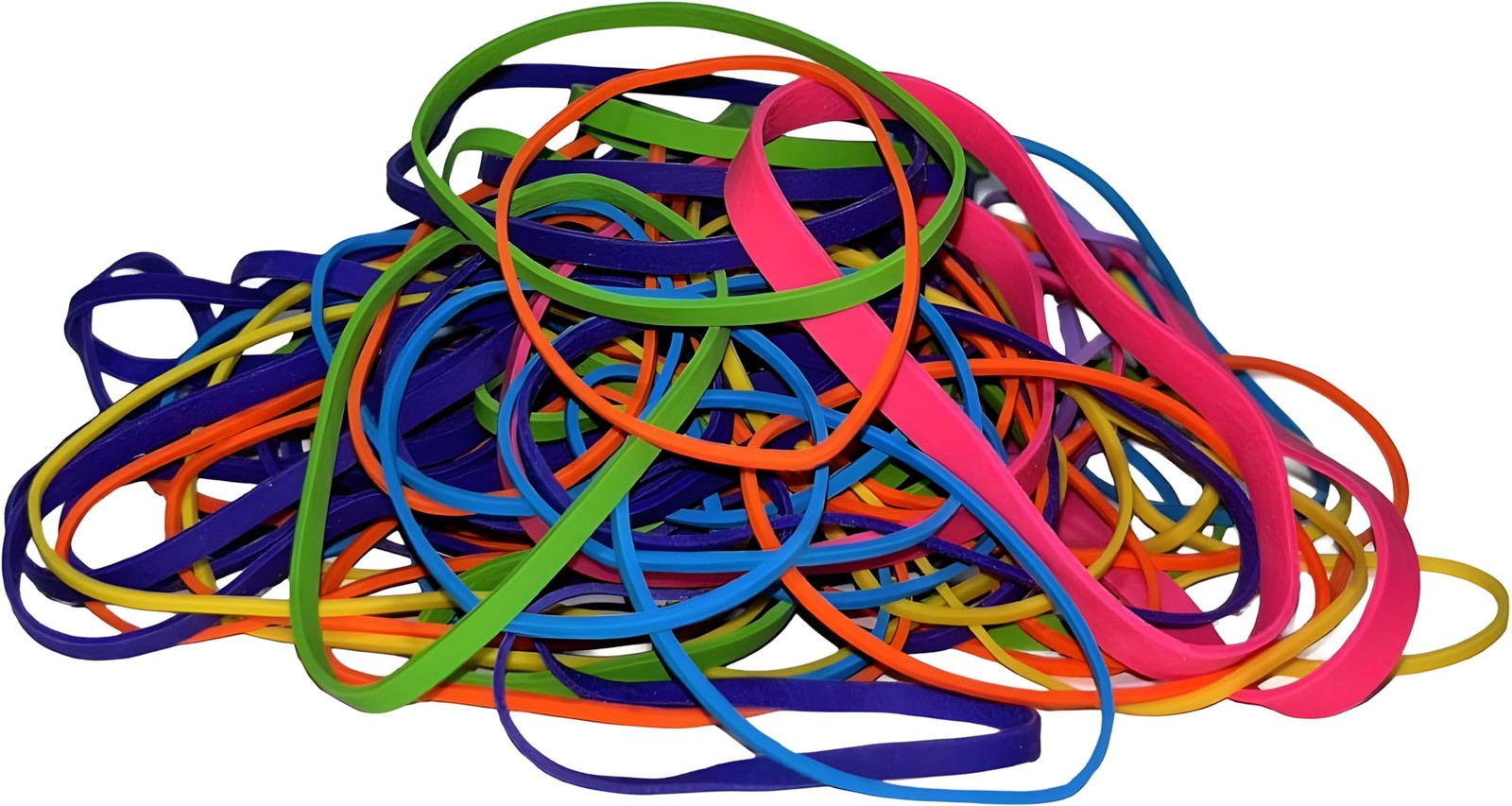 Rubber Bands Assorted Sizes 0.5 lb Bag – Strong Elastic for