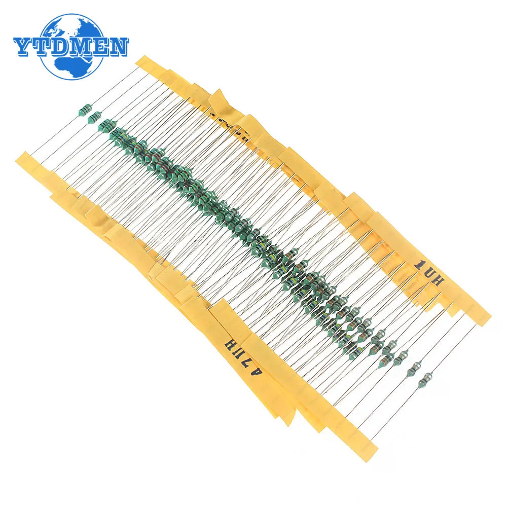 120PCS 1/4W 0307 Color Ring Inductor Kit 12Vals (1uH-1mH) Assortment Set