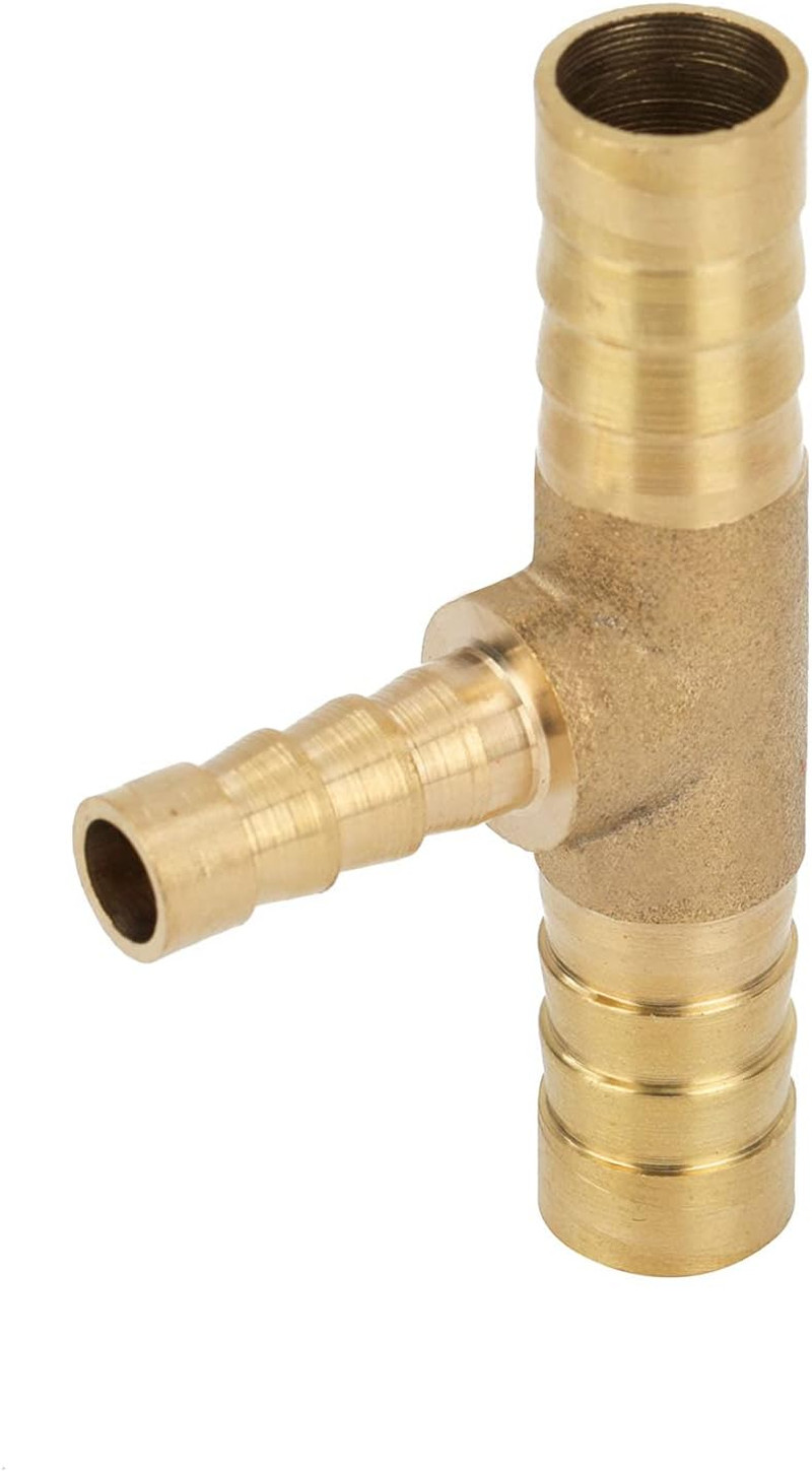 Metalwork Brass Reducing Hose Barb Tee 1/2″ Barbed X 3/8″ Barbed X 1/2″ Barbed R