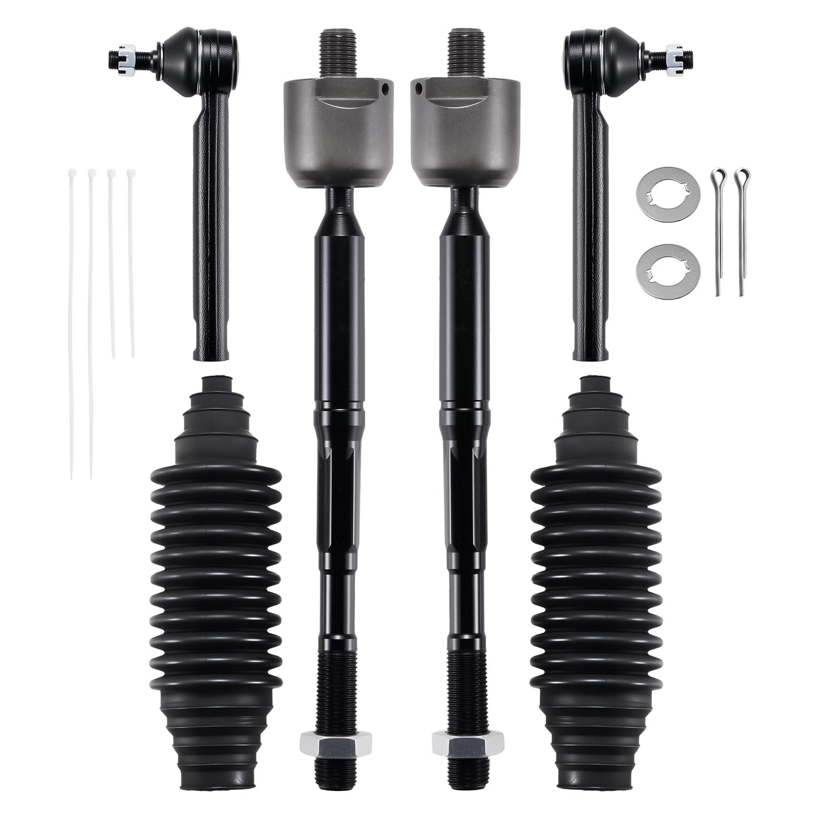 BDFHYK 6pc Inner Outer Tie Rod Ends w/Boots Kit for Lexus RX330/RX350 & Toyot…