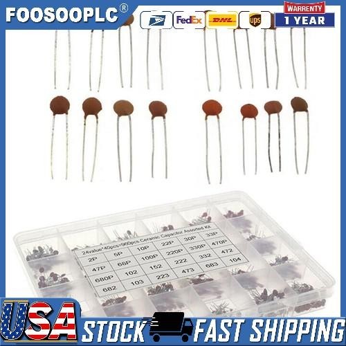 960Pcs/Lot X 2PF-0.1UF 50V 24Value*40Pcs Ceramic Capacitor Assortment Kit US