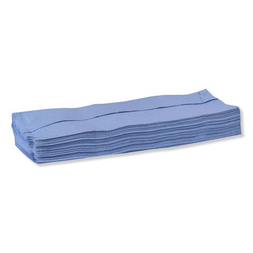 Tork Industrial Paper Wiper, 4-Ply, 12.8 x 16.5, Unscented, Blue, 180/Carton