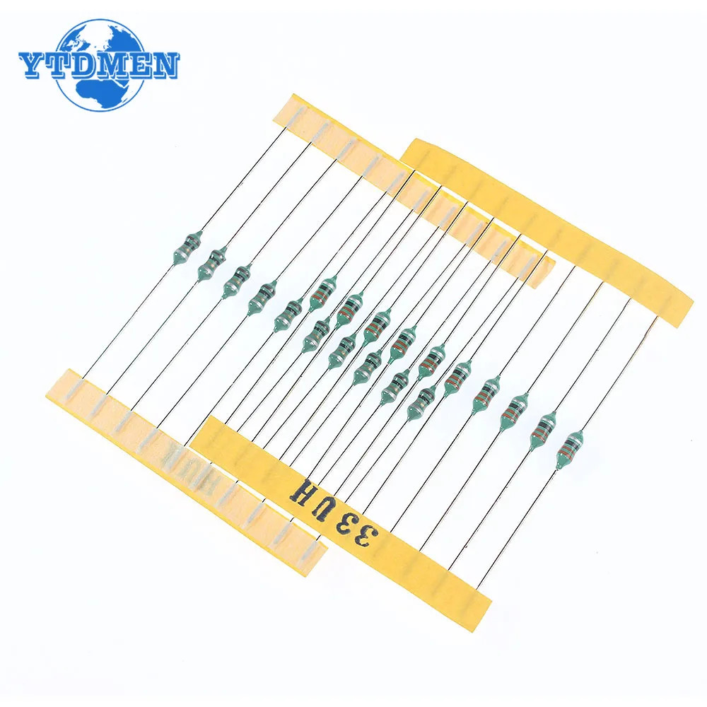 120PCS 1/4W 0307 Color Ring Inductor Kit 12Vals (1uH-1mH) Assortment Set