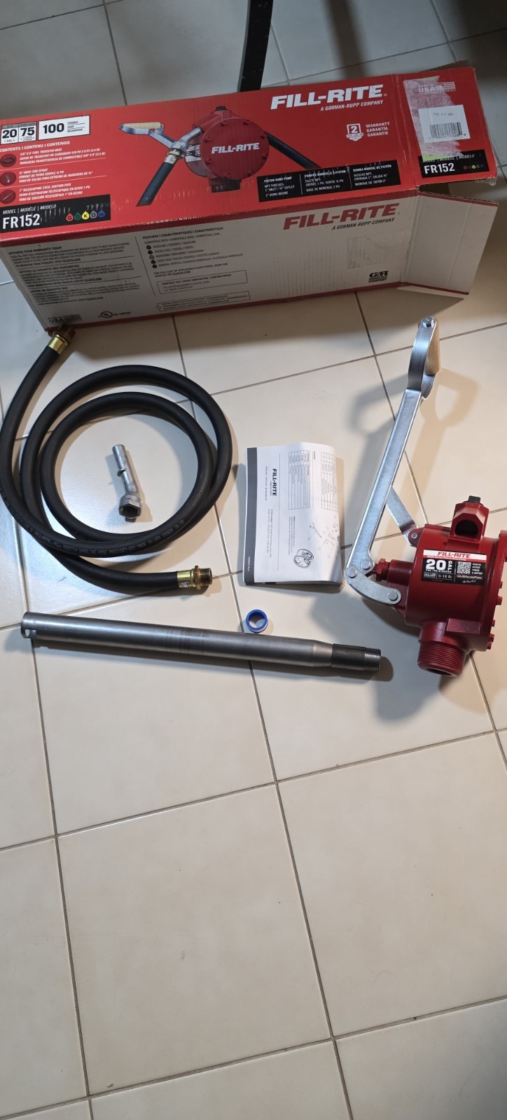 Fill-Rite FR152 Fuel Transfer Piston Hand Pump NEW 🔥
