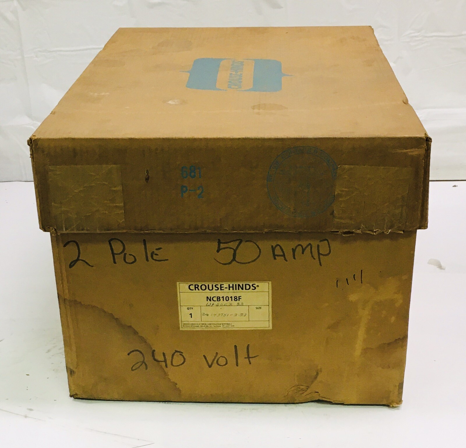 CROUSE HINDS NCB1018F-WT50EB22 50 AMP NCB SERIES CIRCUIT BREAKER ENCLOSURE !NEW!