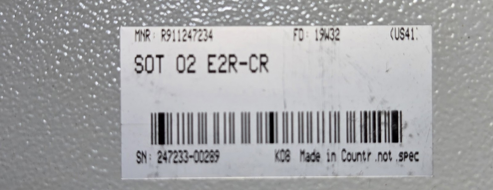 Indramat SOT 02 E2R-CR Remote Mount Operator Control Panel