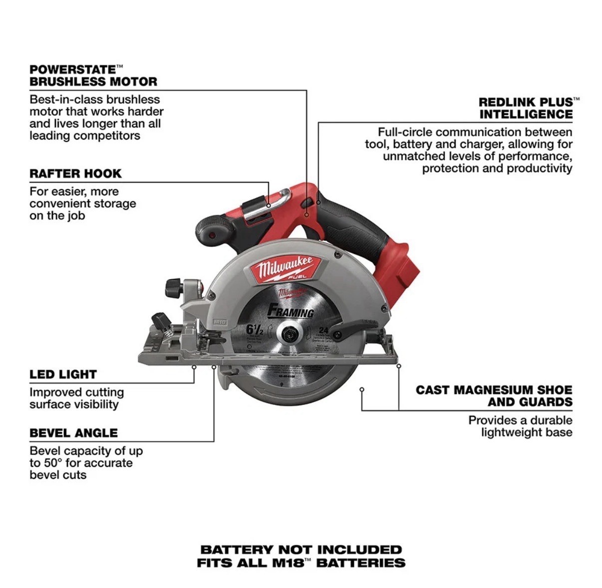 Milwaukee 3697-27 M18 FUEL 18V 7 Tool Cordless Lithium-Ion Combo Kit