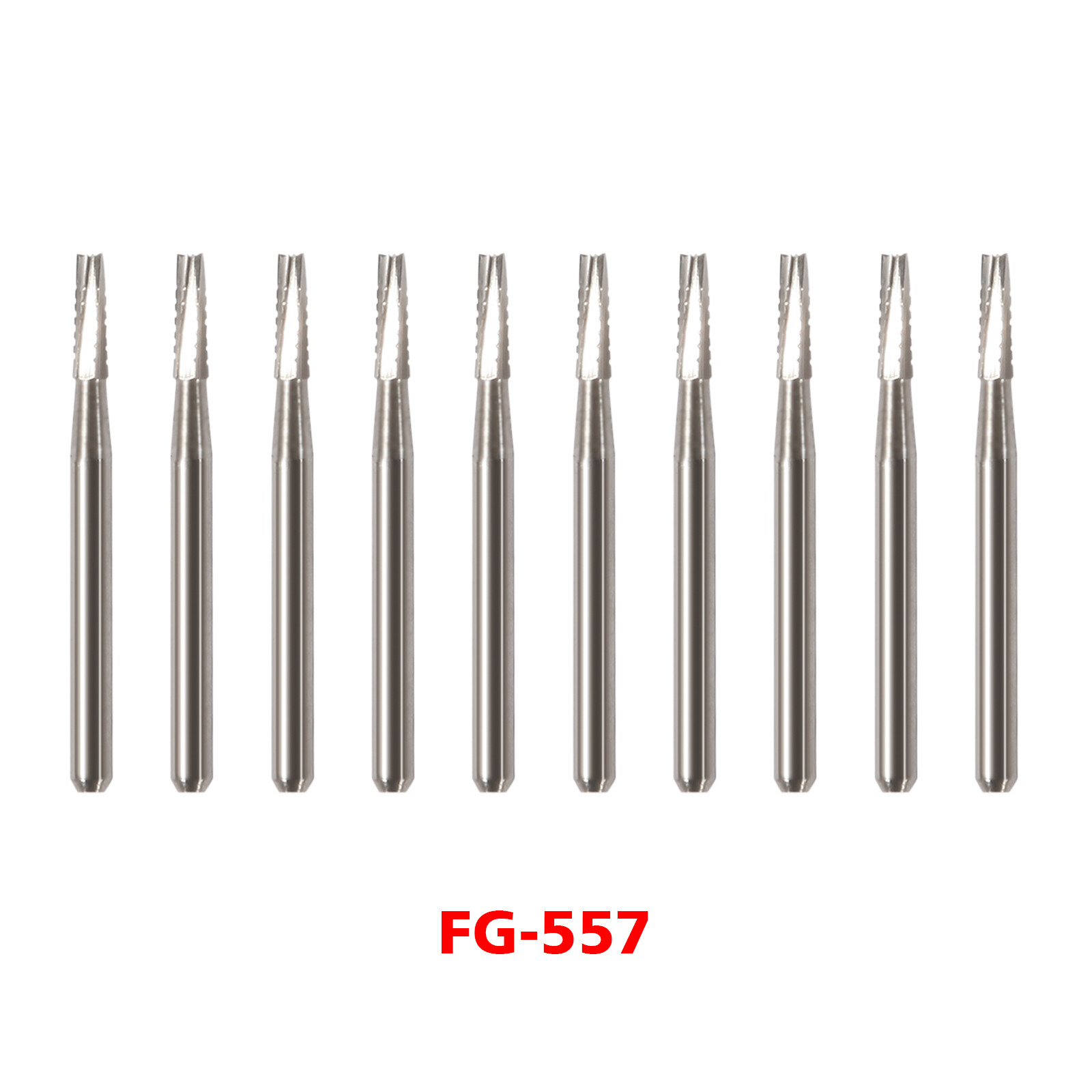 10 PCS Dental Tungsten Carbide Steel Burs FG-557 for High Speed Handpiece USA