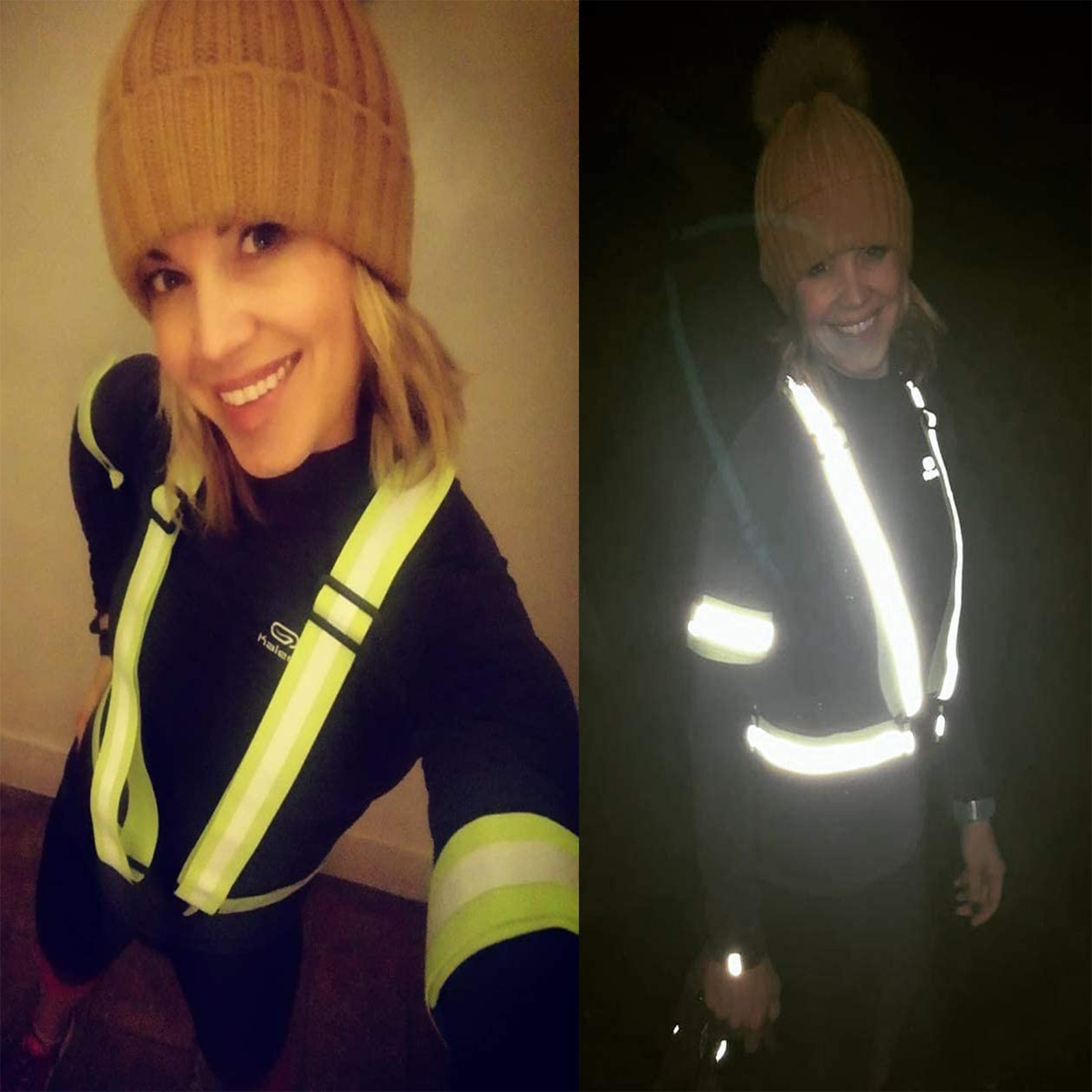2PCS Safety Vest with High Visibility Reflective Belt Stripe Security Adjustable