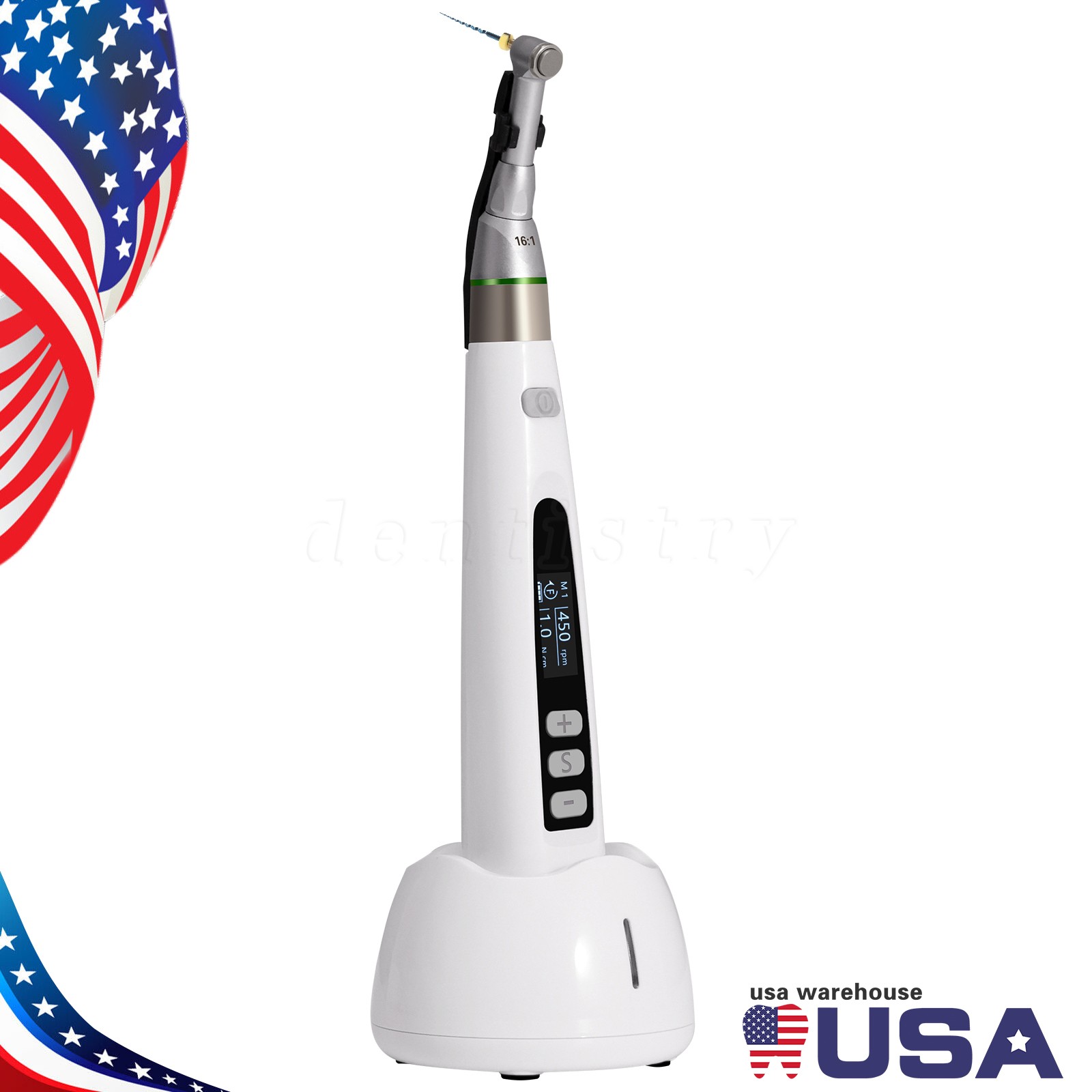 Dental Lab MARATHON Electric Micromotor Polisher+Contra Angle Straight Handpiece