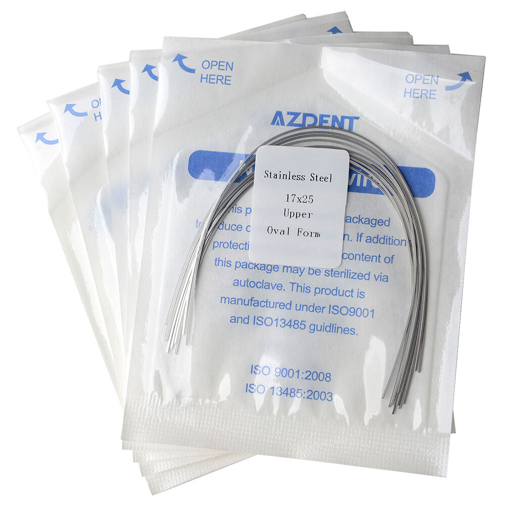 AZDENT Dental Orthodontic Rectangular Stainles Steel Arch Wire Ovoid/Nature Form