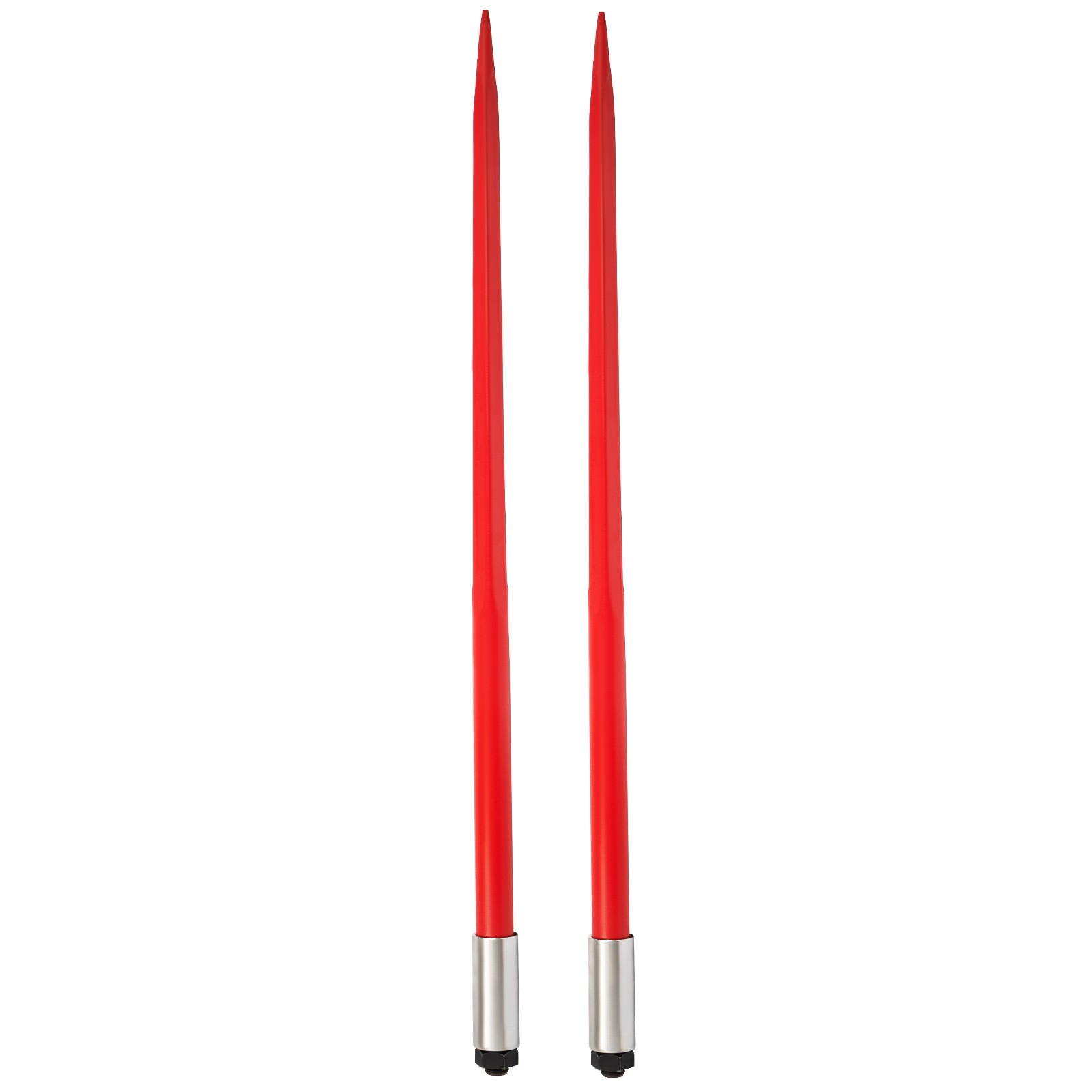 VEVOR 2Pcs Hay Bale Spear 49″ 4500 lbs Capacity Spike Fork for Tractors Loaders