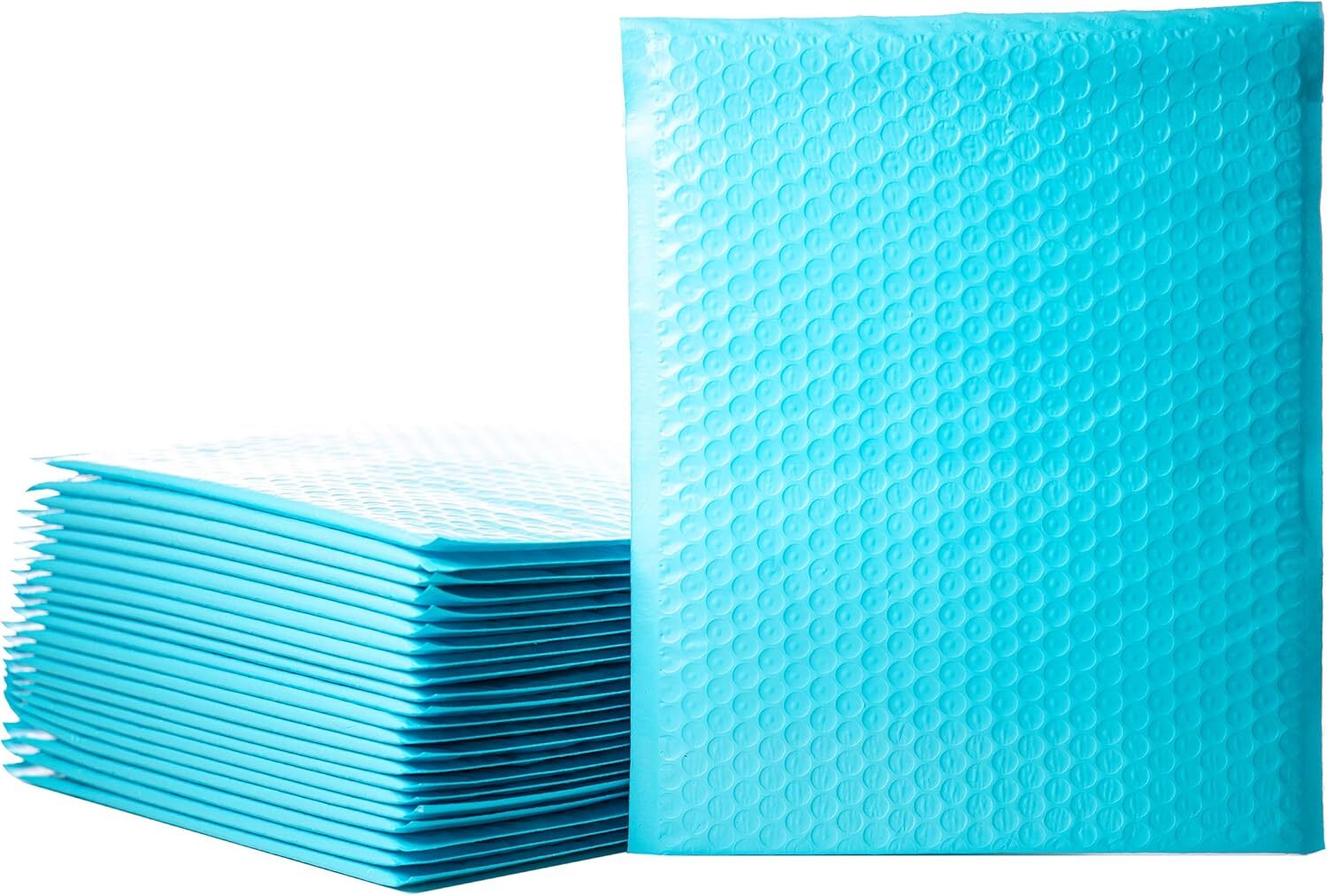 PASTEL BLUE COLOR POLY BUBBLE MAILERS SHIPPING PADDED BAGS MAILING ENVELOPES