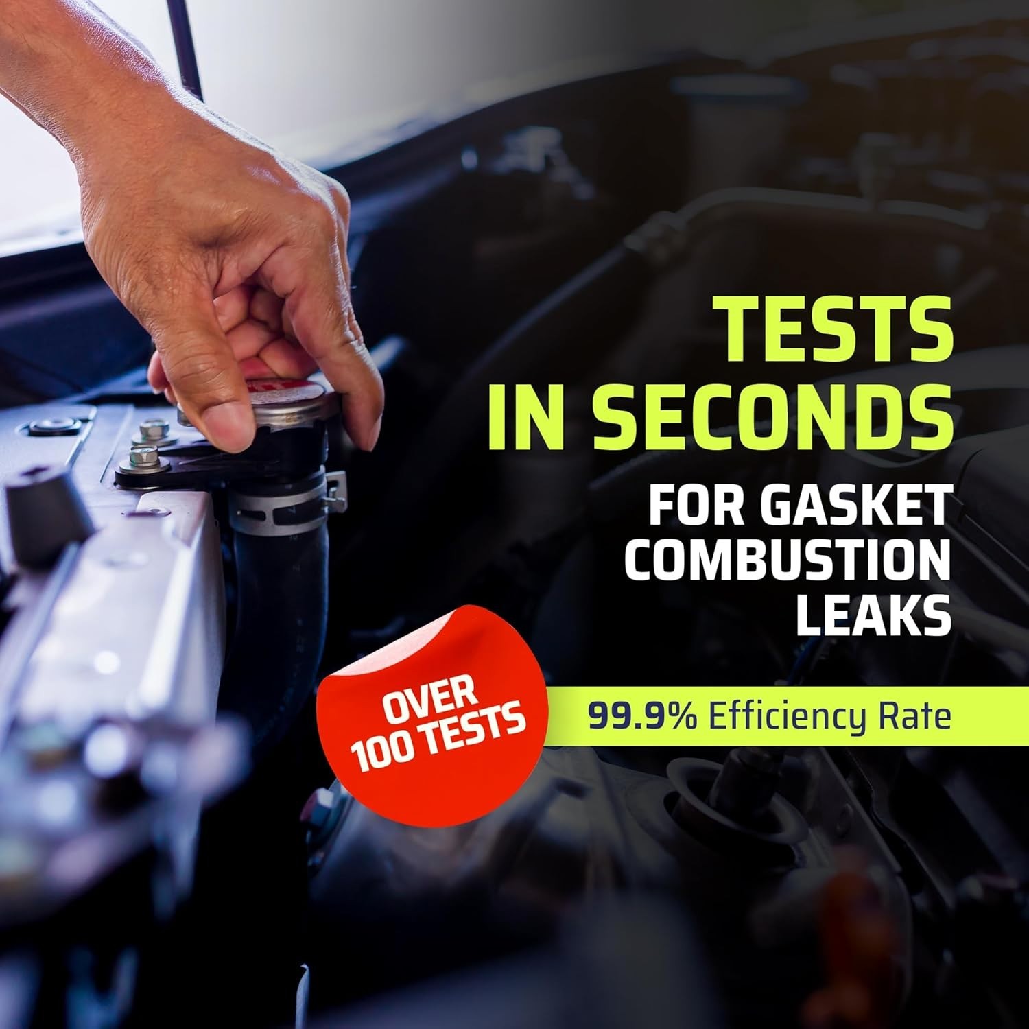 Head Gasket Tester Kit – Over 100 Tests, Complete Combustion Leak System wit…