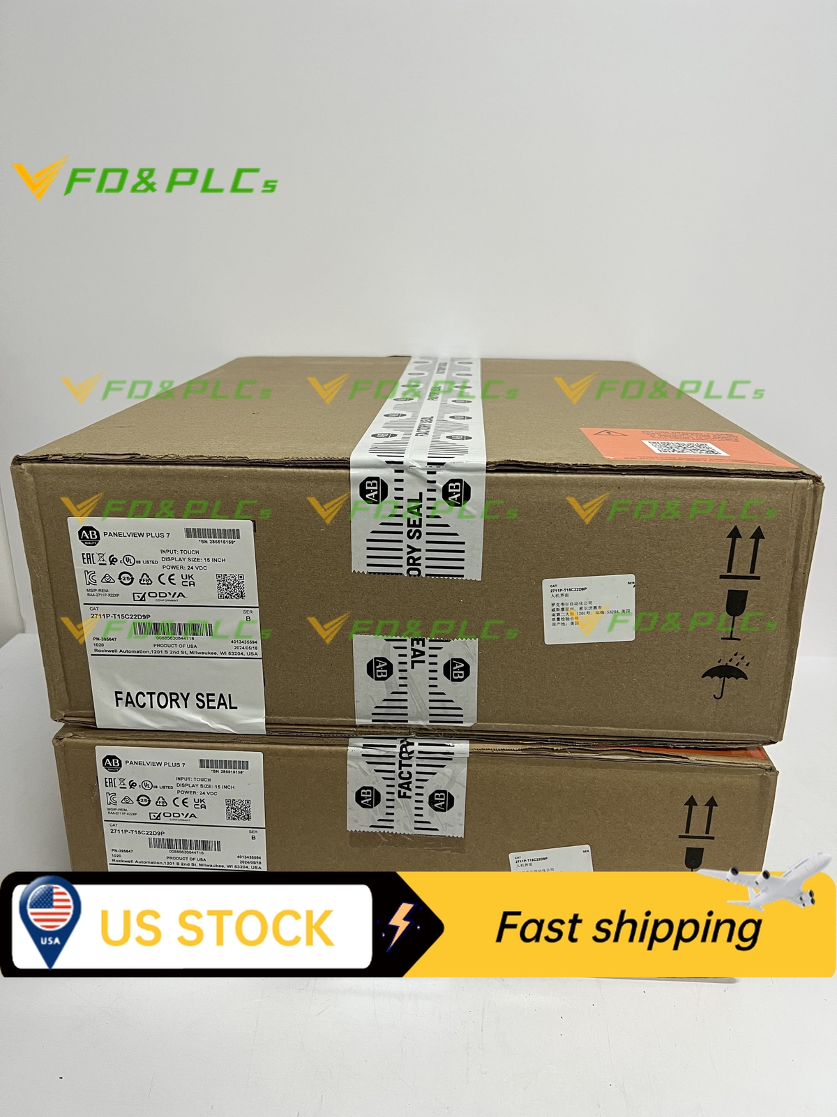 Allen-Bradley PanelView Plus 7 2711P-T15C22D9P AB 2711PT15C22D9P in stock