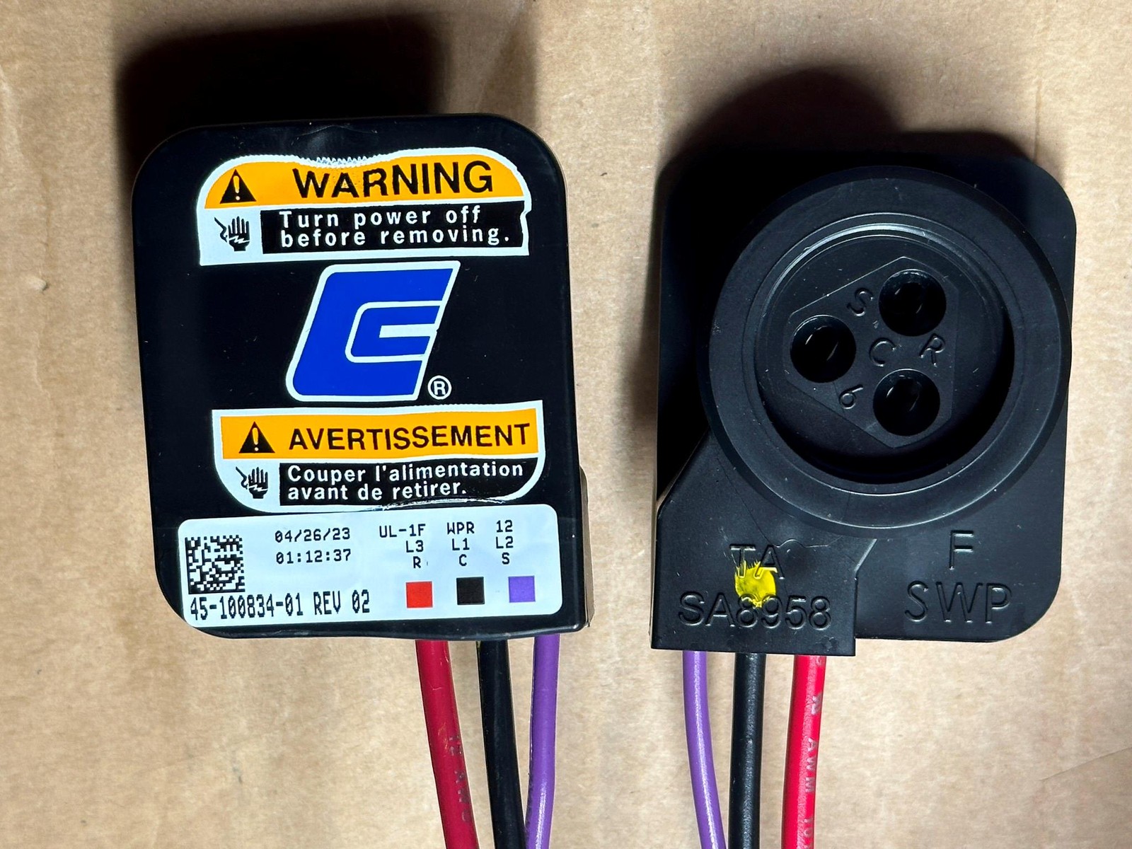 Copeland Compressor HVAC Rheem Molded Plug 3 Pin 12 AWG 60″ Wire Wiring Harness