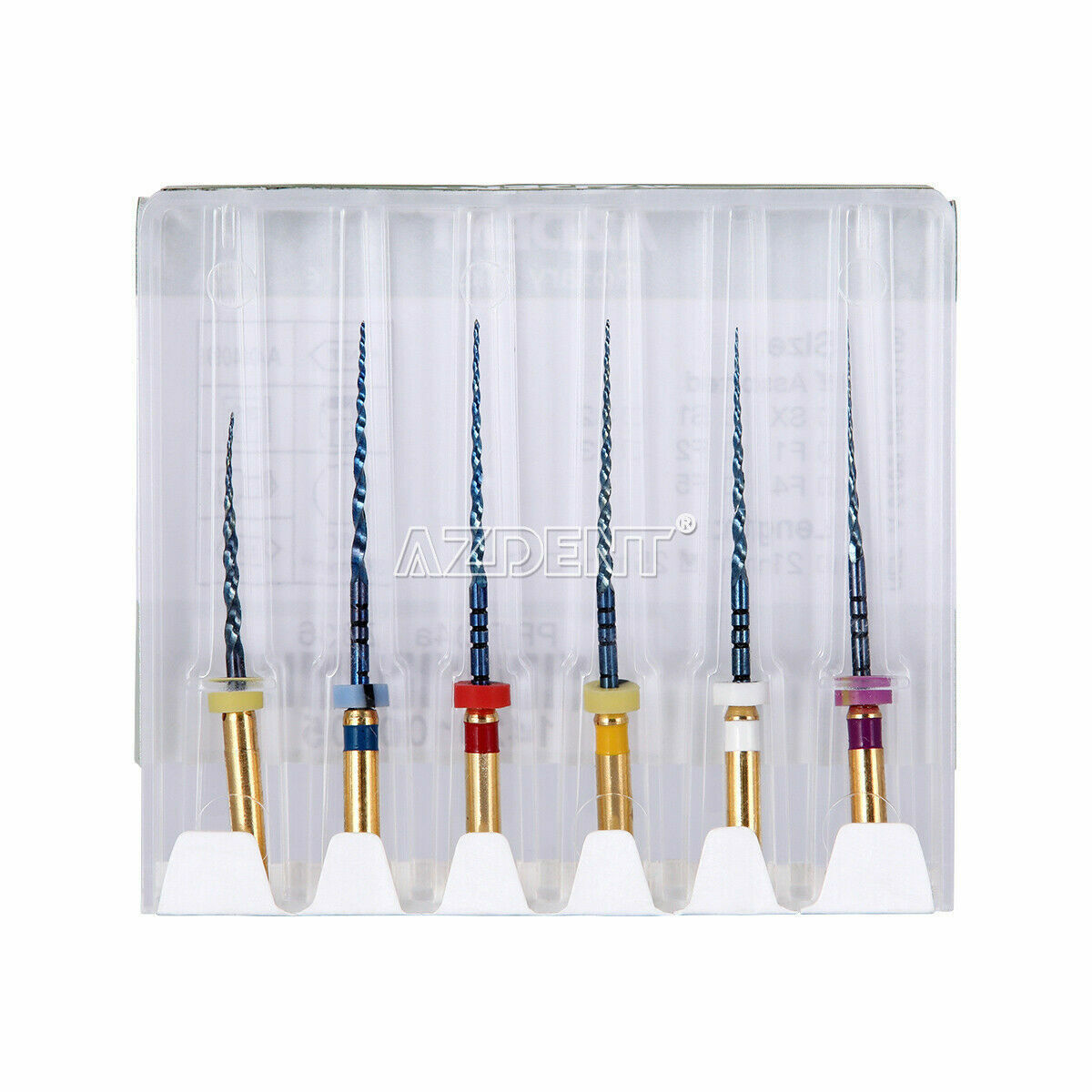 AZDENT Dental Endo Rotary Heat Activated Files Gold Taper NITI Engine Use 25mm