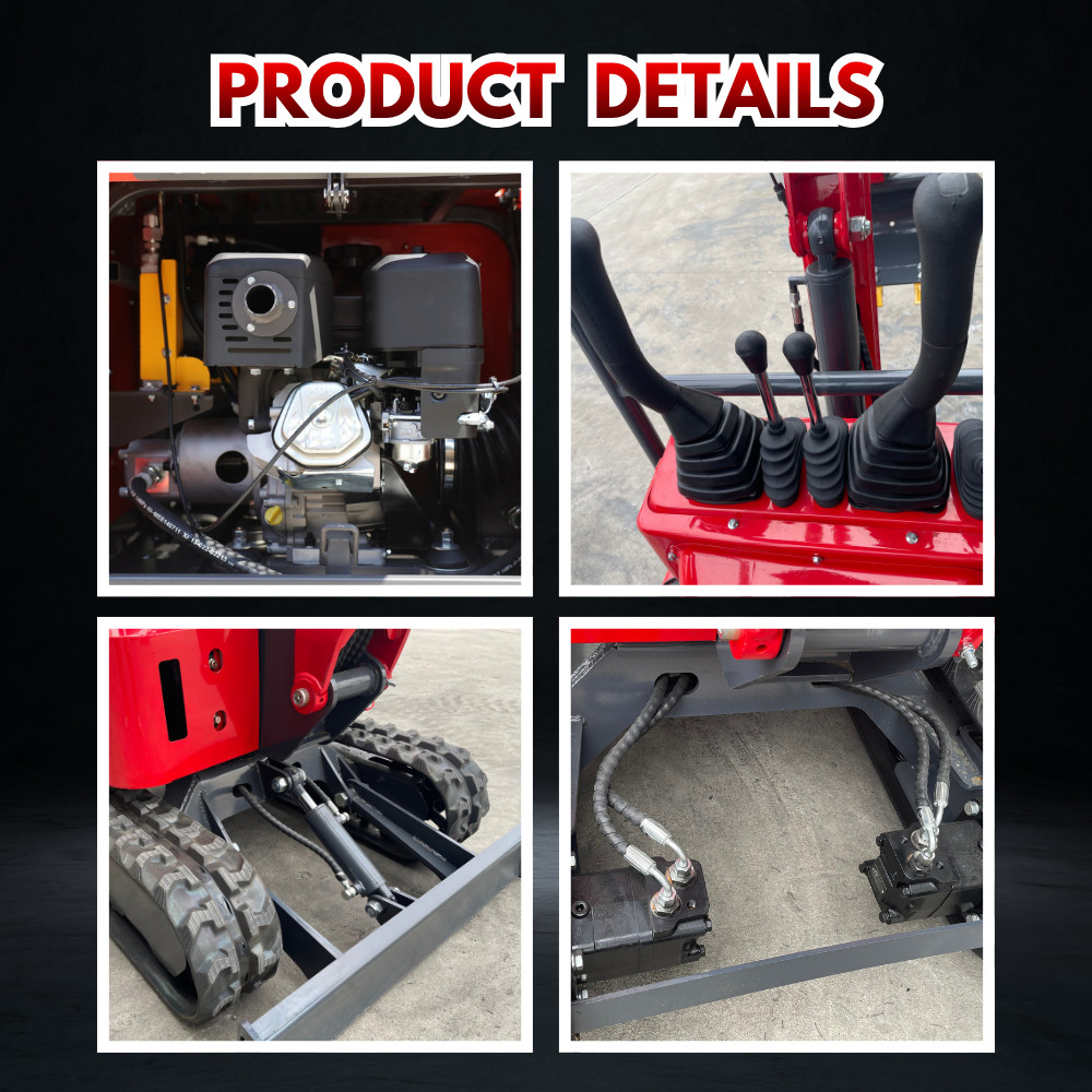 Mini Excavator TYPHON TERROR ONE STORM 1 Ton 13.5 hp B&S engine 13 Attachments