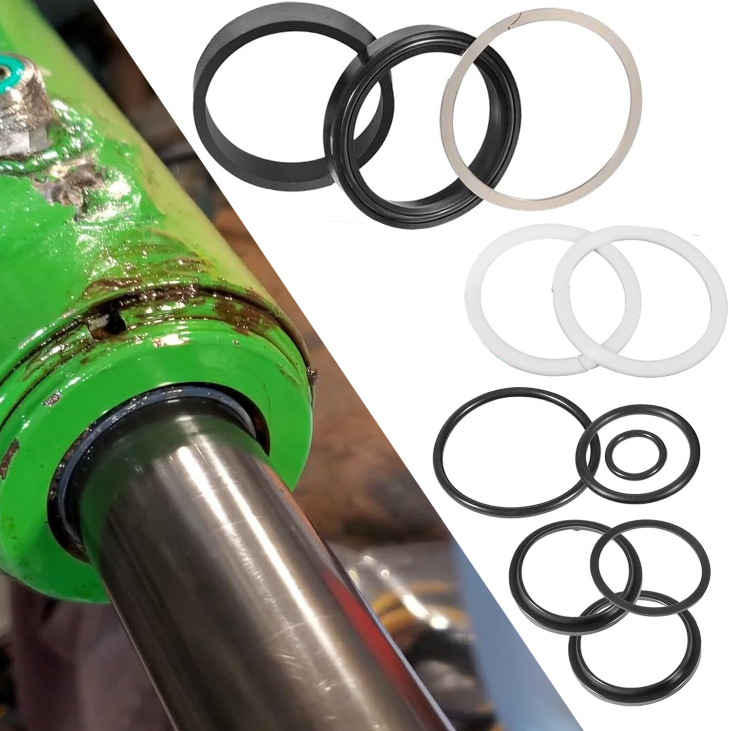 Round Baler Tension Gate Cylinder Seal Kit AE43288 for John Deere 430 530 Rod