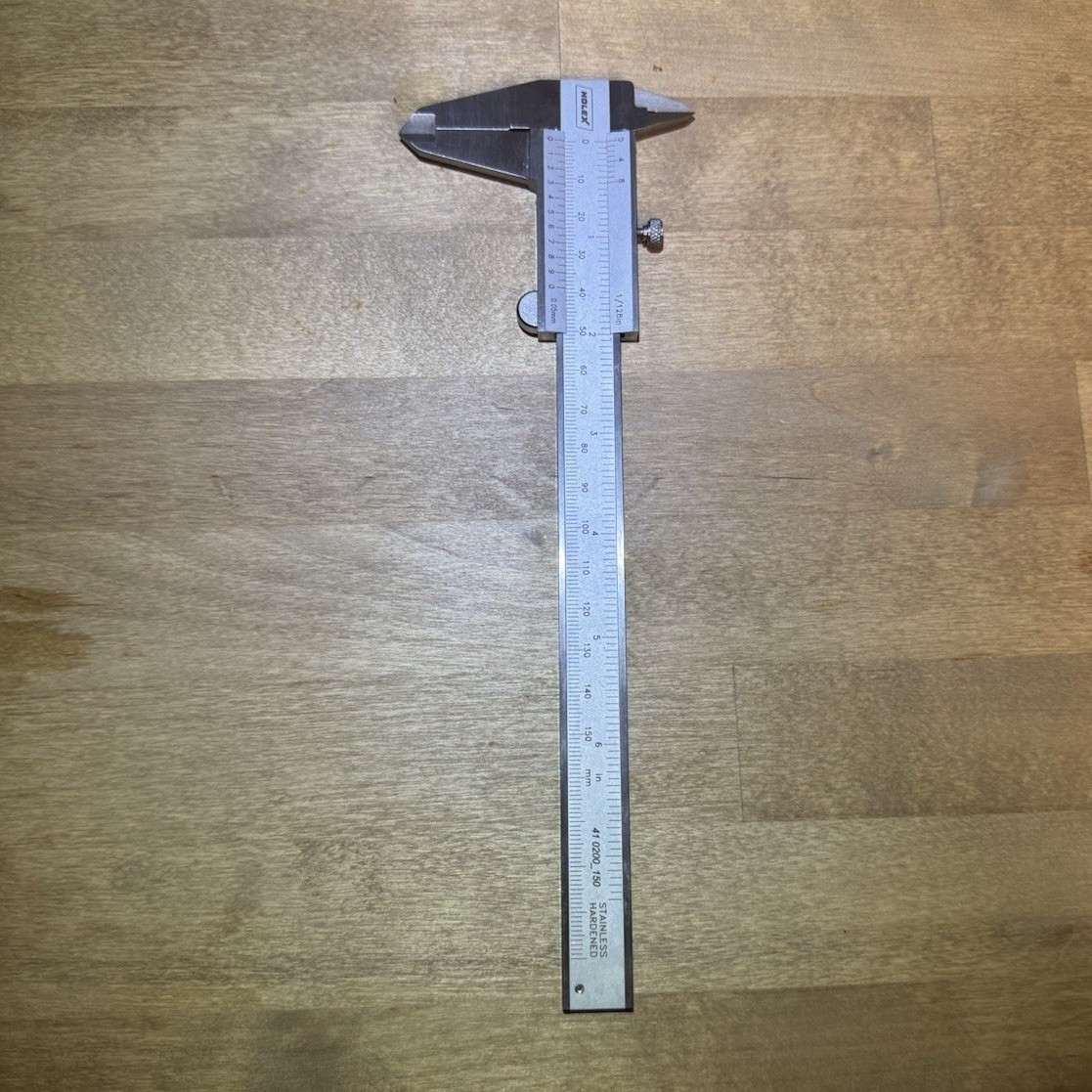 HOLEX Vernier Caliper w/Lock Screw 0-6 in 0.05mm MPN 402600 150