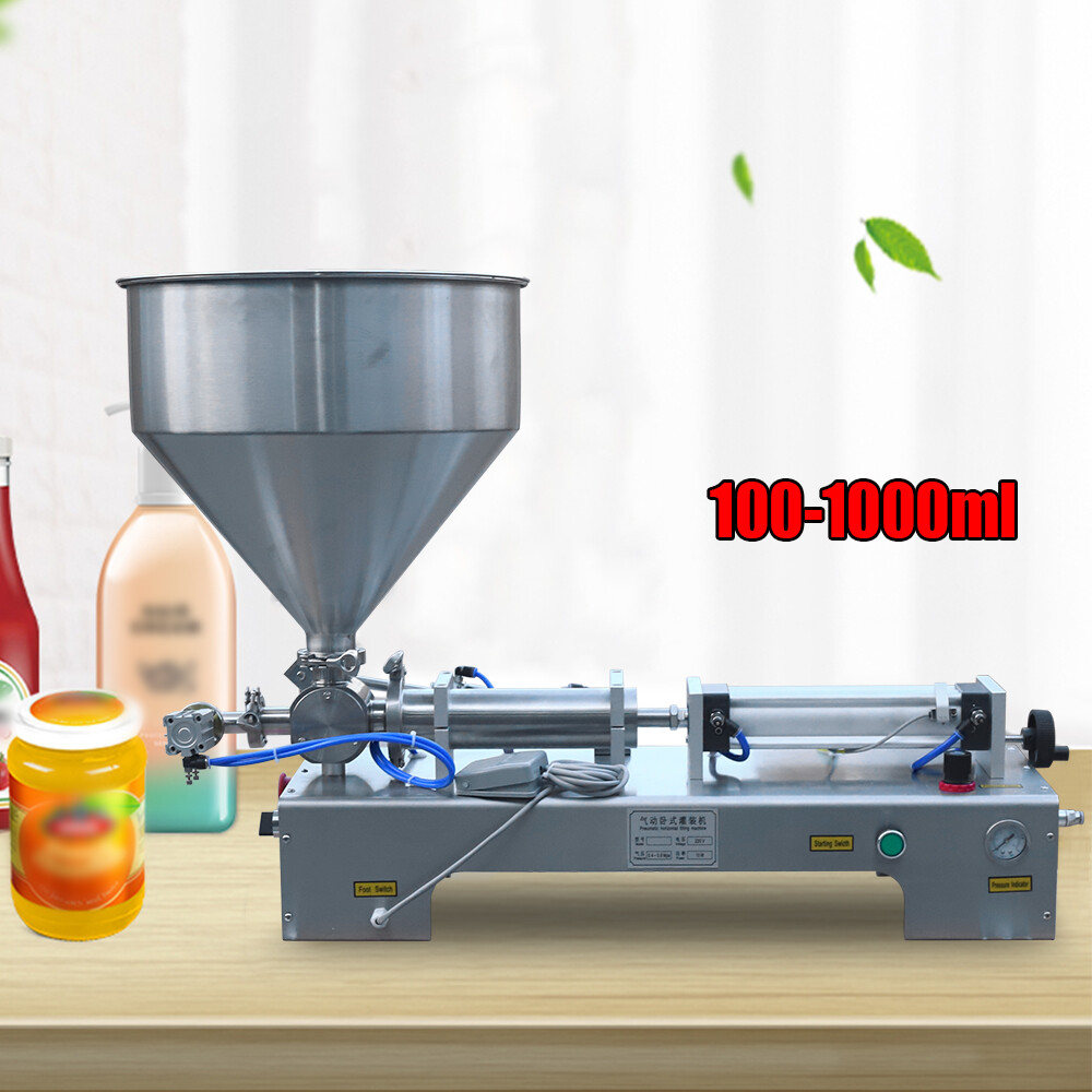 100-1000ml Paste Liquid Piston Filler Heating Filling Machine Single Nozzle 110V