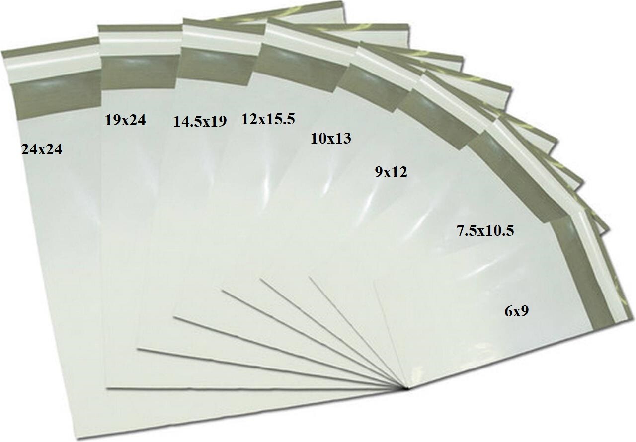 Poly Mailers Plastic Self Sealing Shipping Envelopes Bags – Size Choices