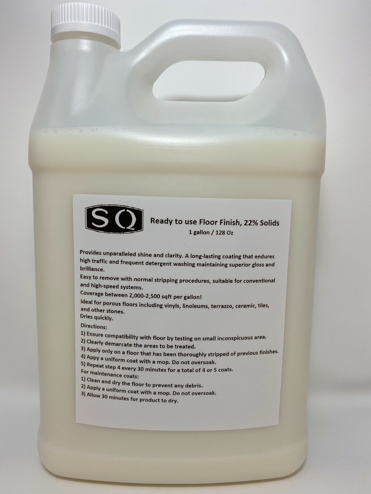 Ultra High Gloss Gallon of Floor Finish. APE Free! 22% Solids, ready to use