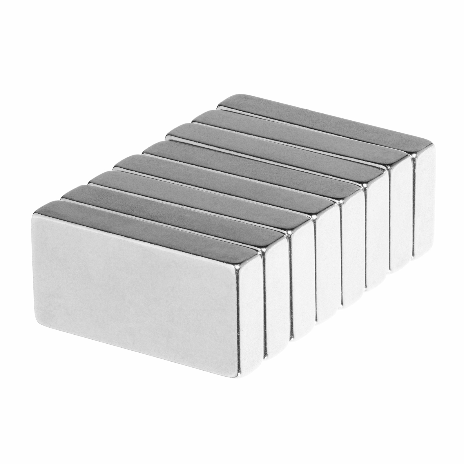 1 x 1/2 x 3/16 Inch Powerful Neodymium Rare Earth Block Magnets N42 (8 Pack)