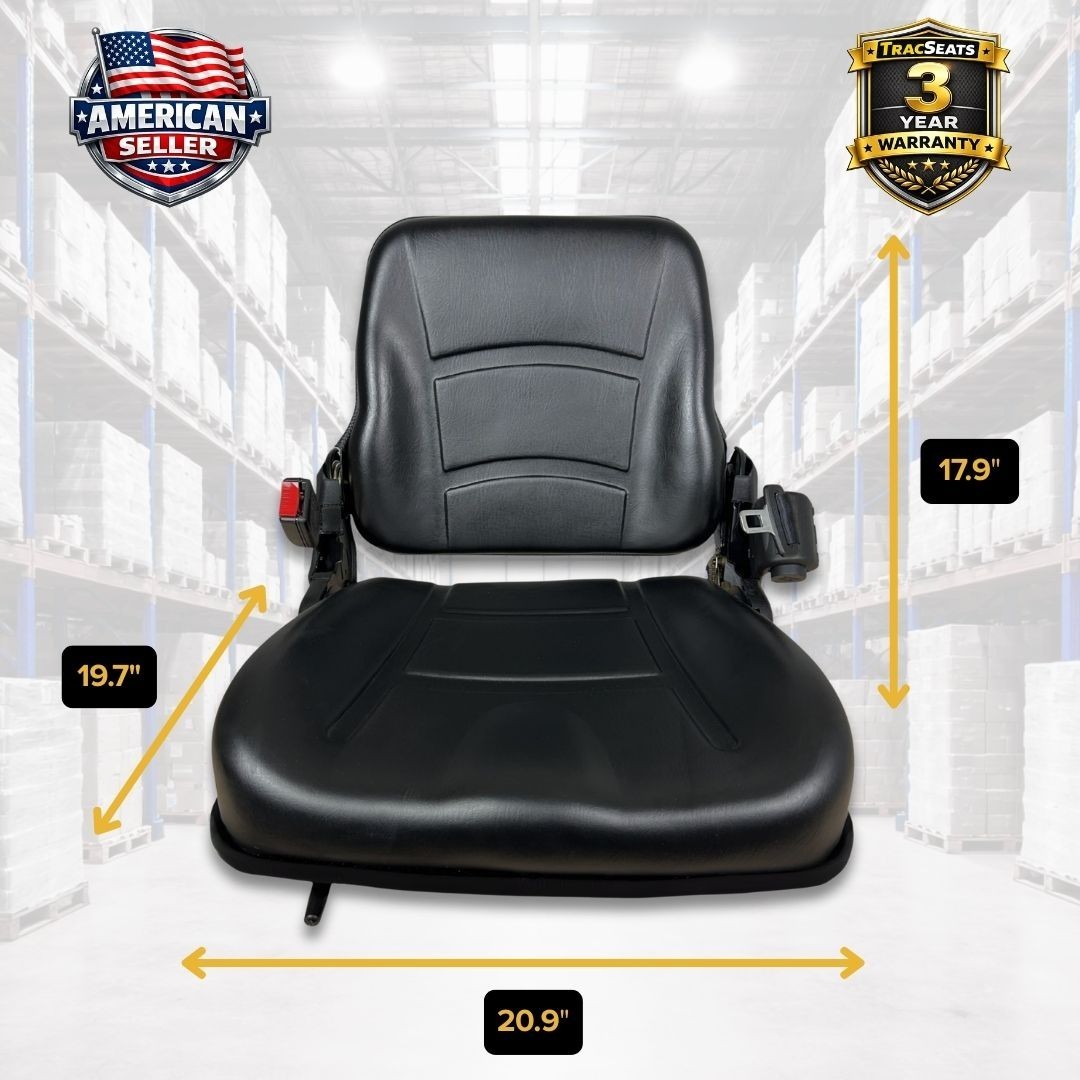 Universal Forklift Seat for Cat, Clark, Komatsu, Nissan, Yale, Toyota, Hyster