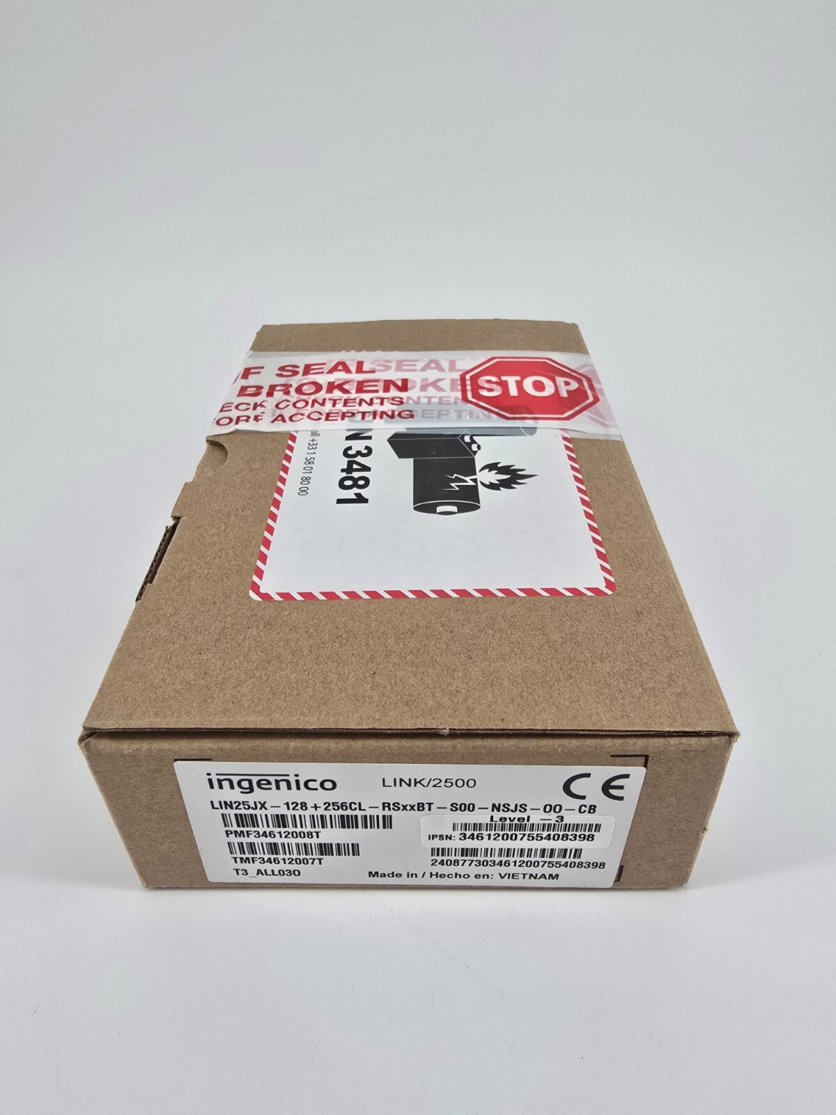 Ingenico Link 2500 POS Bluetooth USB Card Reader Terminal PMF34612008T Wireless