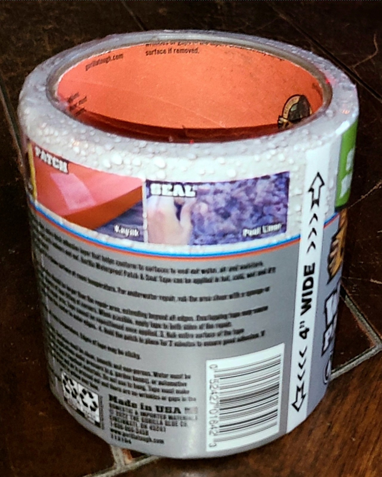 Gorilla Waterproof Patch & Seal Tape Roll ~CLEAR~ 4 in. x 8 ft Roll~ #113104