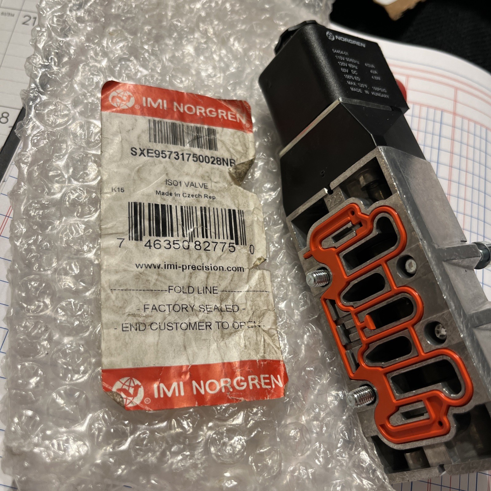 NORGREN SOLENOID VALVE SXE9573Z709028NB NEW