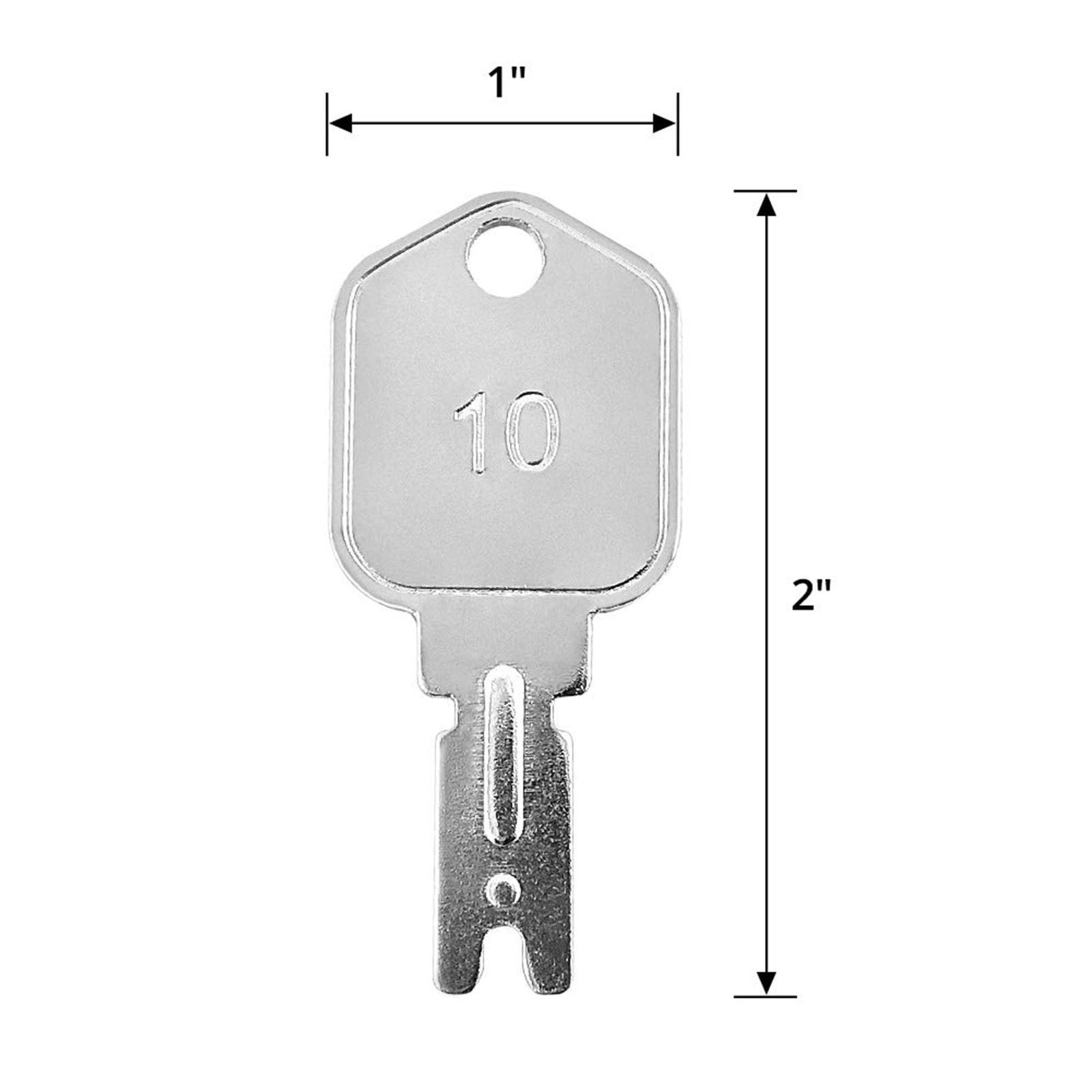 10-Pack Heavy Equipment Ignition Keys: Universal 166 Key Compatible with Clar…