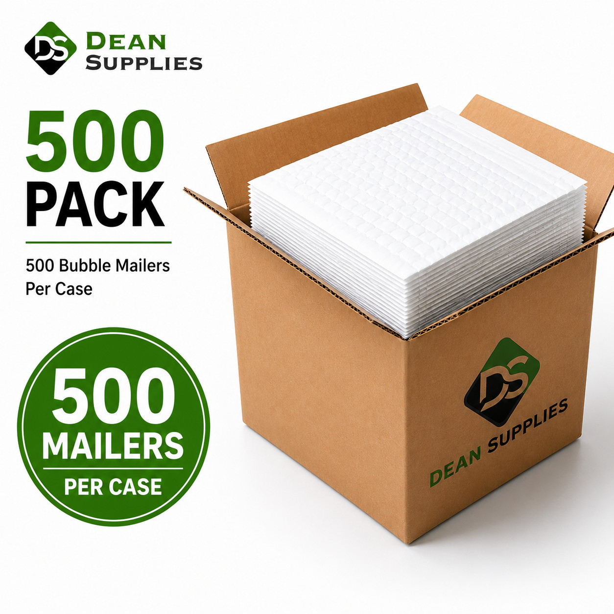 4×7 Bubble Mailers White 500 Pack Padded Shipping Envelopes Peel