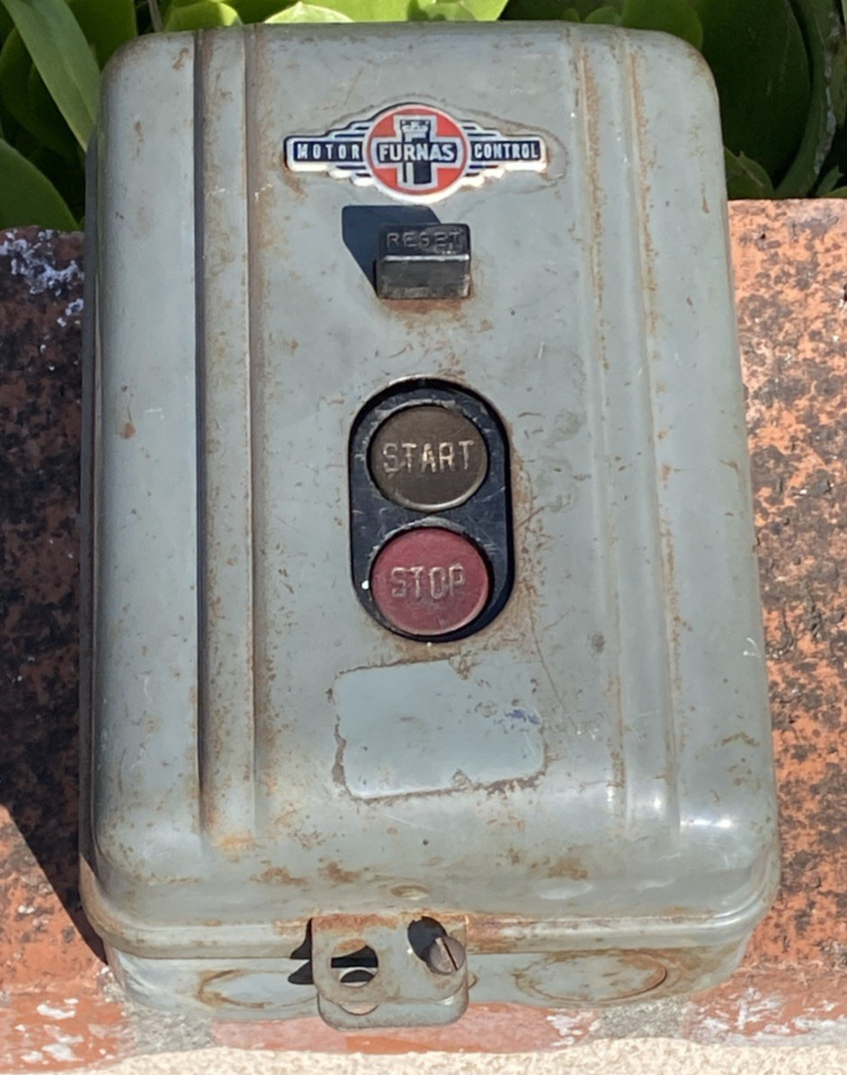 Vintage Motor Furnas Control Electrical Box Furnas YC132