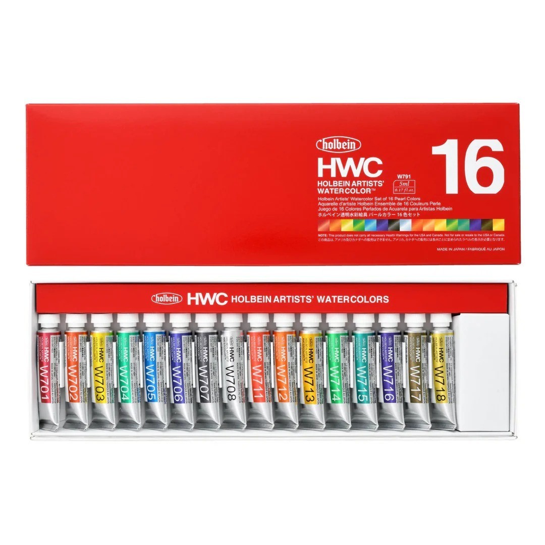 2026 New Holbain Pearl Colors Watercolor Set 16 Colors W791 Japan