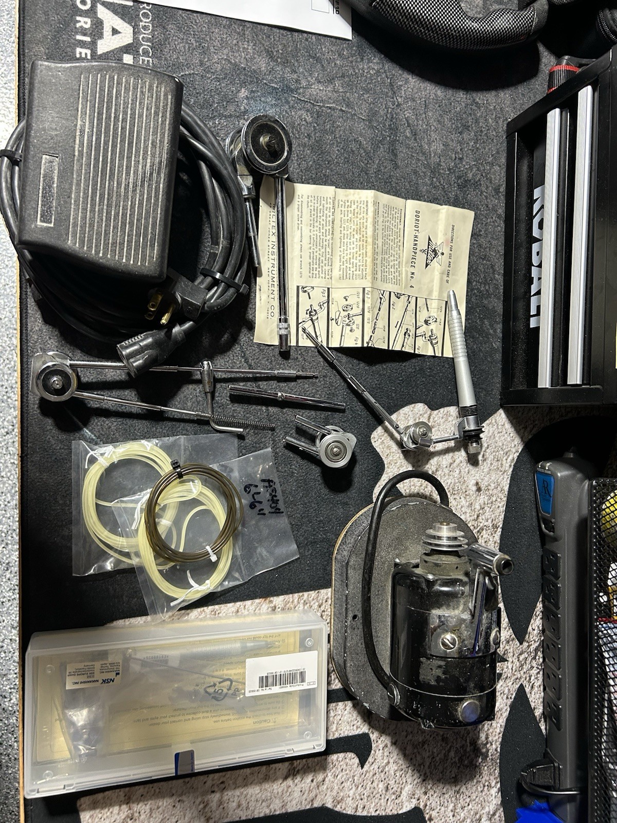 Teledyne Emesco Dental Drill, Lab Engine, Belt driven, w/foot pedal