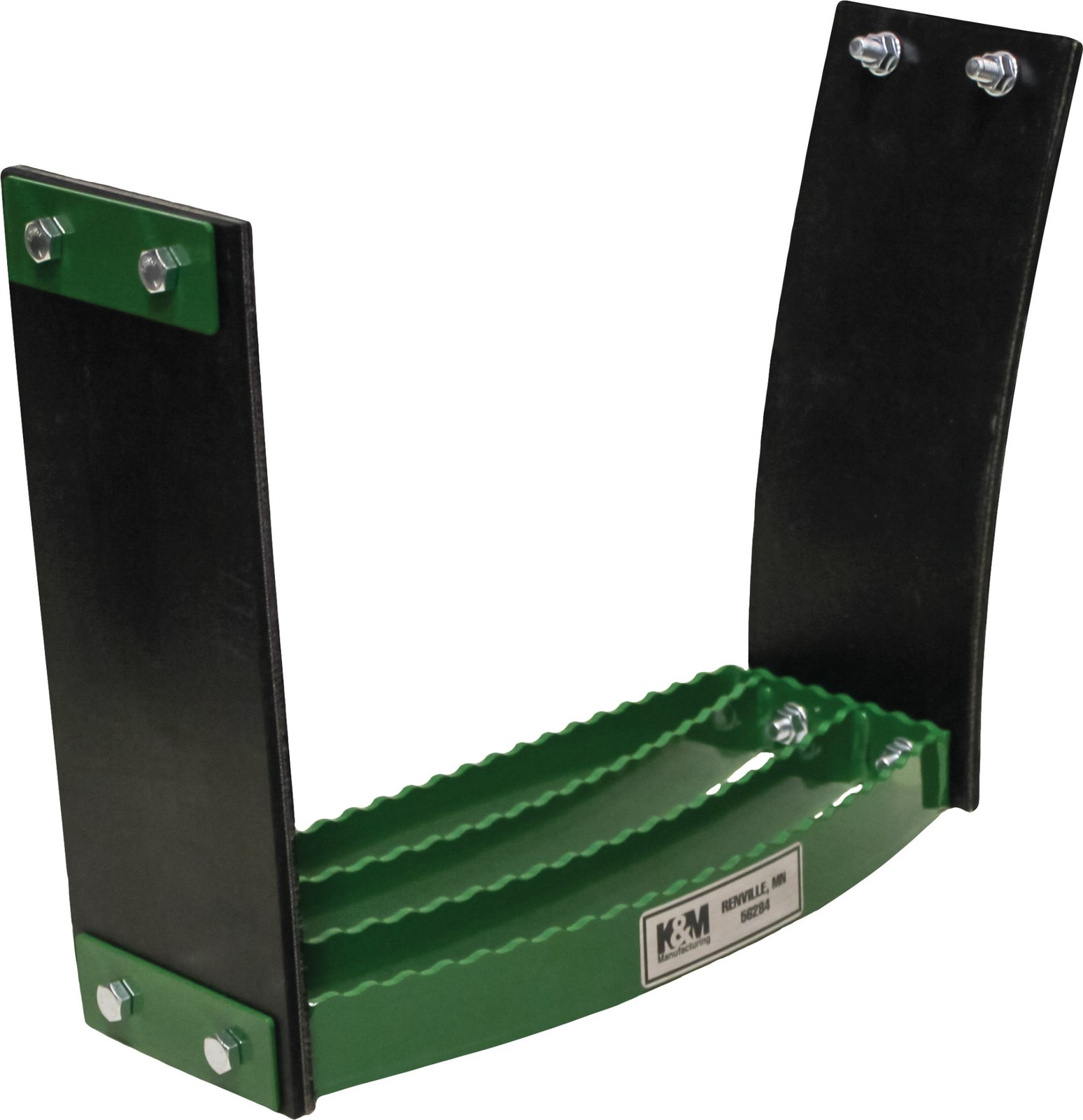 KM Universal Bolt-On Flex Step – Green flexible step for tractors
