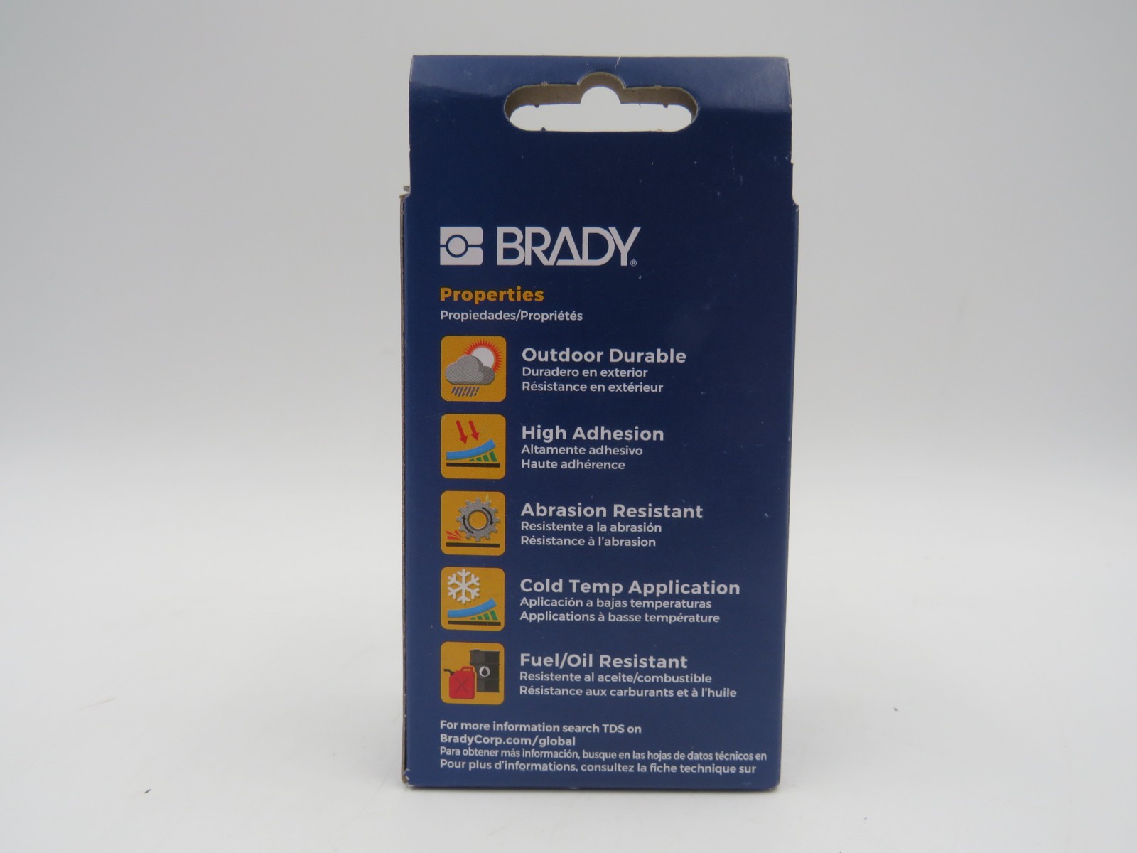 Brady 142797 Labels Sign Printable Label Vinyl Gloss Black and White 75″x21″ NEW