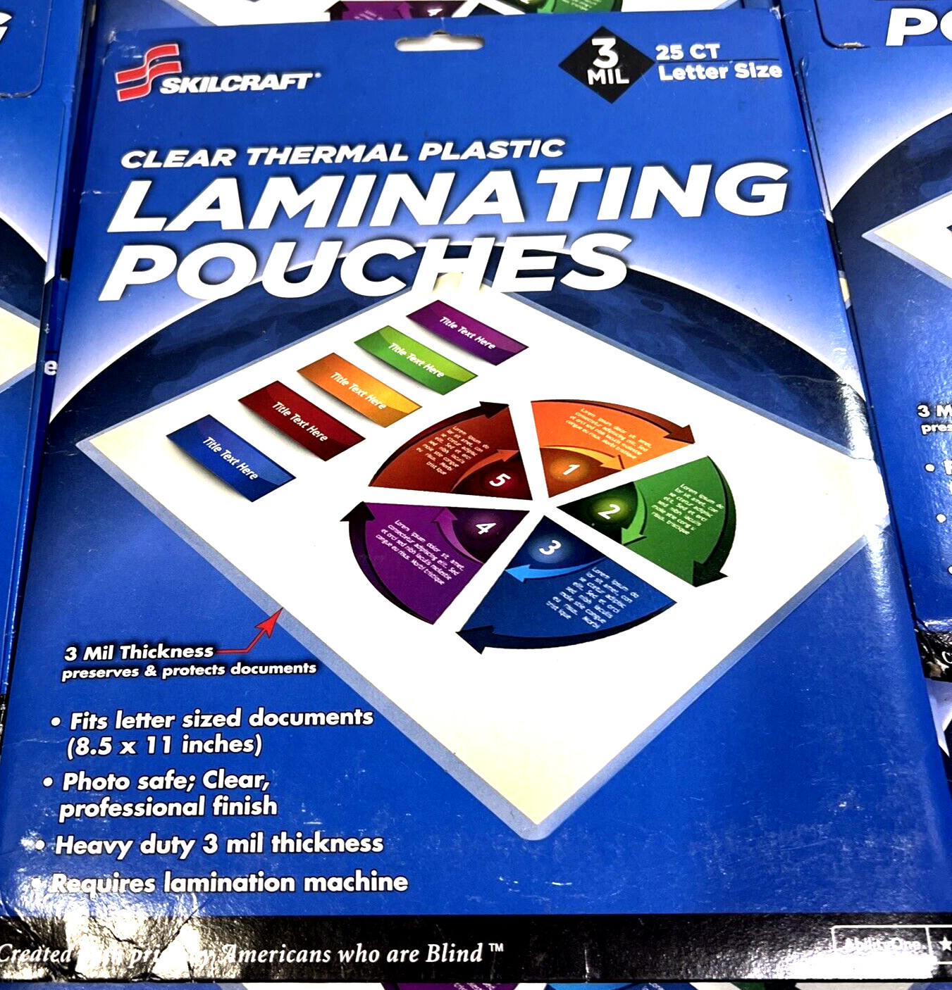 Skilcraft 3 Mil Clear Thermal Plastic Laminating Pouches 8.50″ x 11″ (9-Pack)
