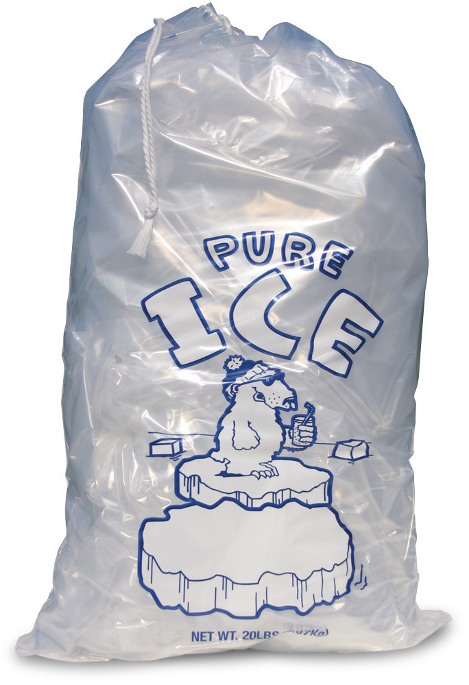 8 lb / 10 lb / 20 lb Ice Bags with Drawstring