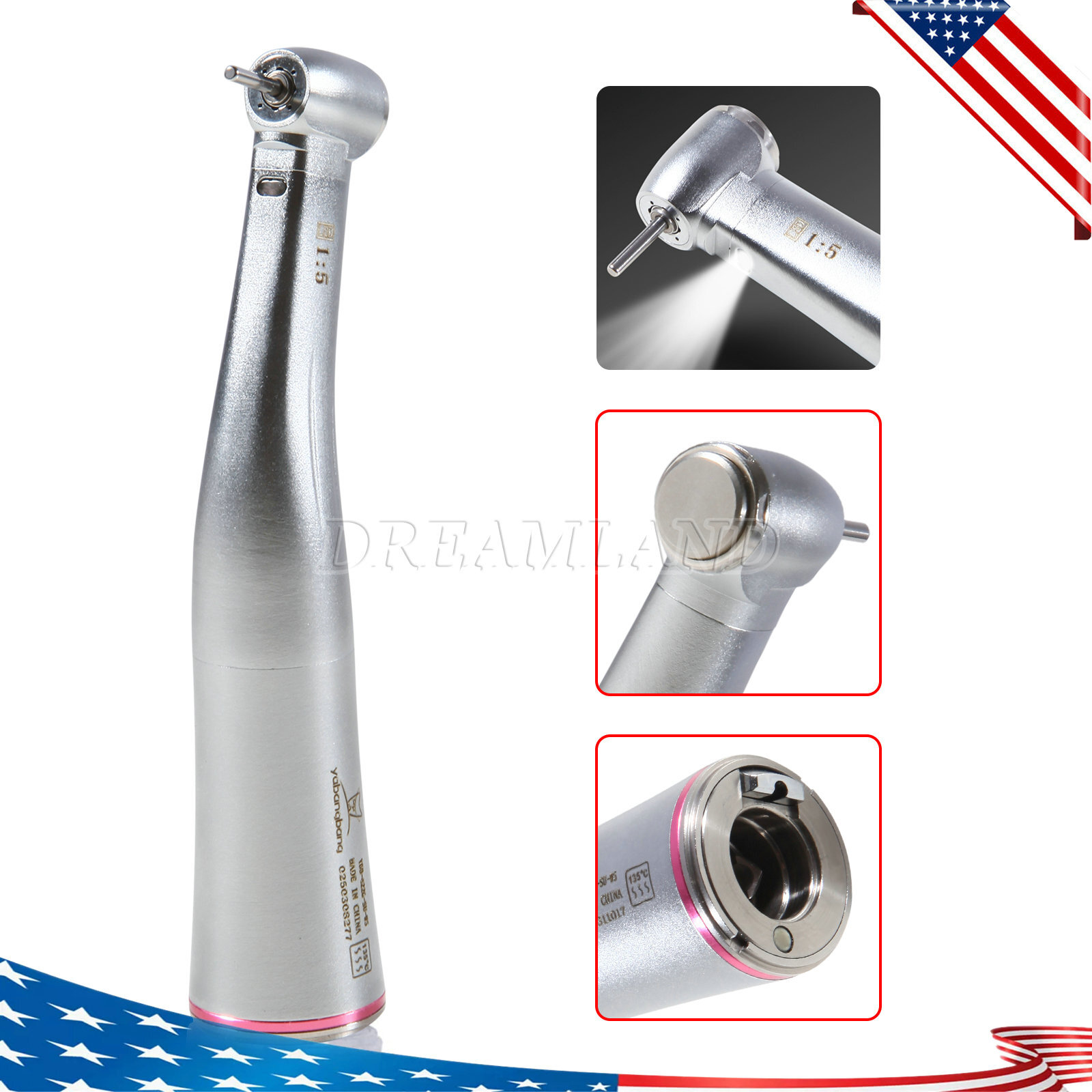 NSK Style Dental Brushless LED Electric Micro Motor/1:5 LED Increasing Handpiece