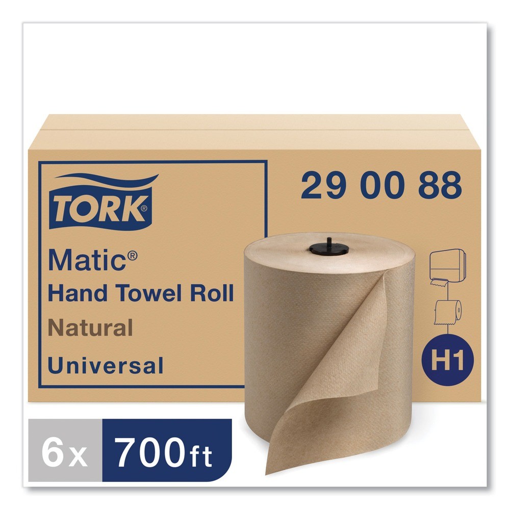 Tork 290088 7.7″ x 700 ft. Matic Hardwound Roll Towel – Natural (6/CT) New