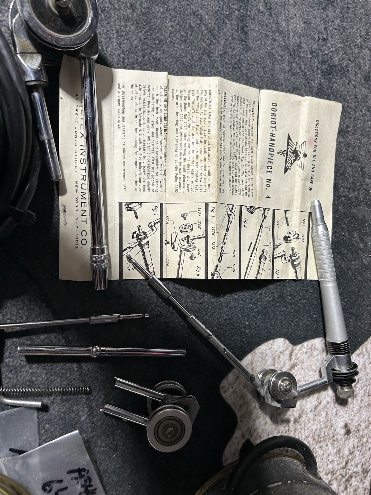 Teledyne Emesco Dental Drill, Lab Engine, Belt driven, w/foot pedal